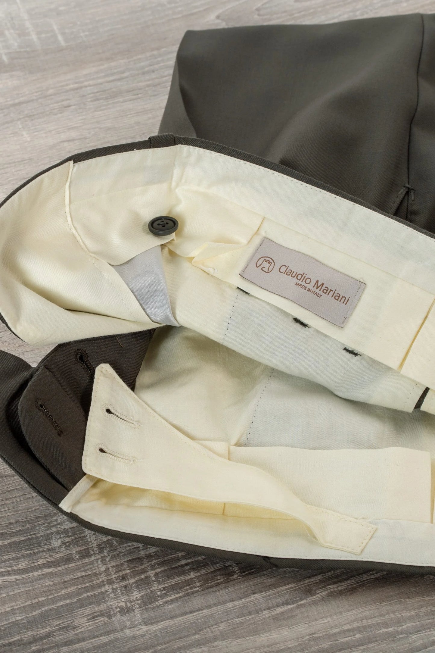Pantalon en laine 130's vert quatre saisons