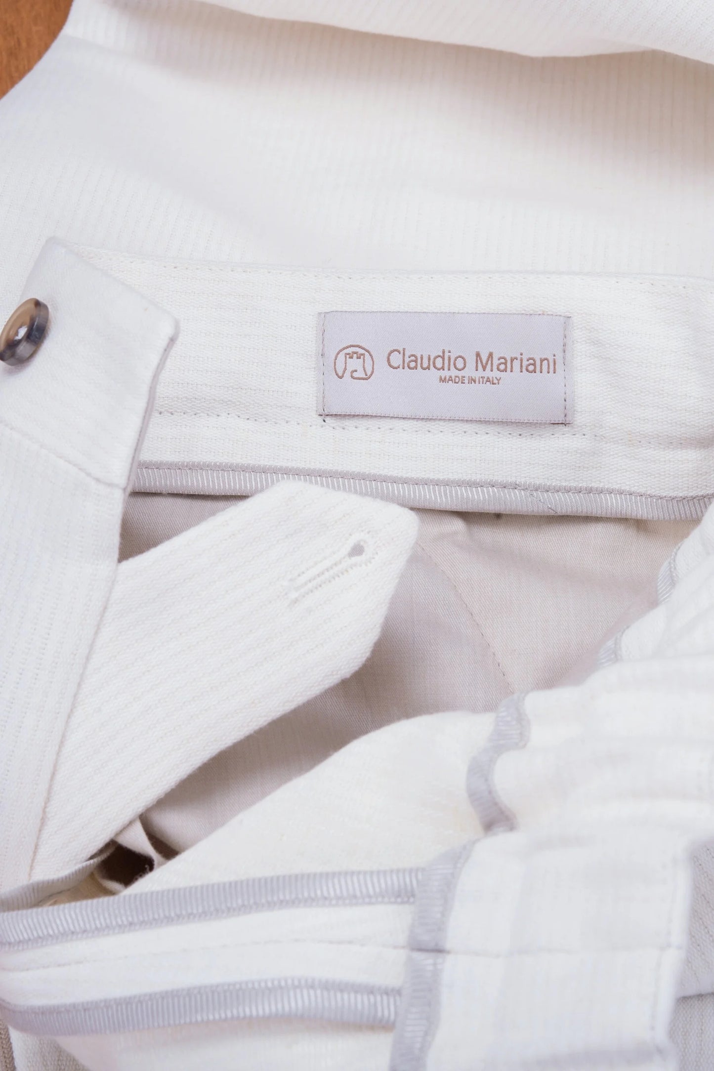 Four seasons ivory hemp trousers