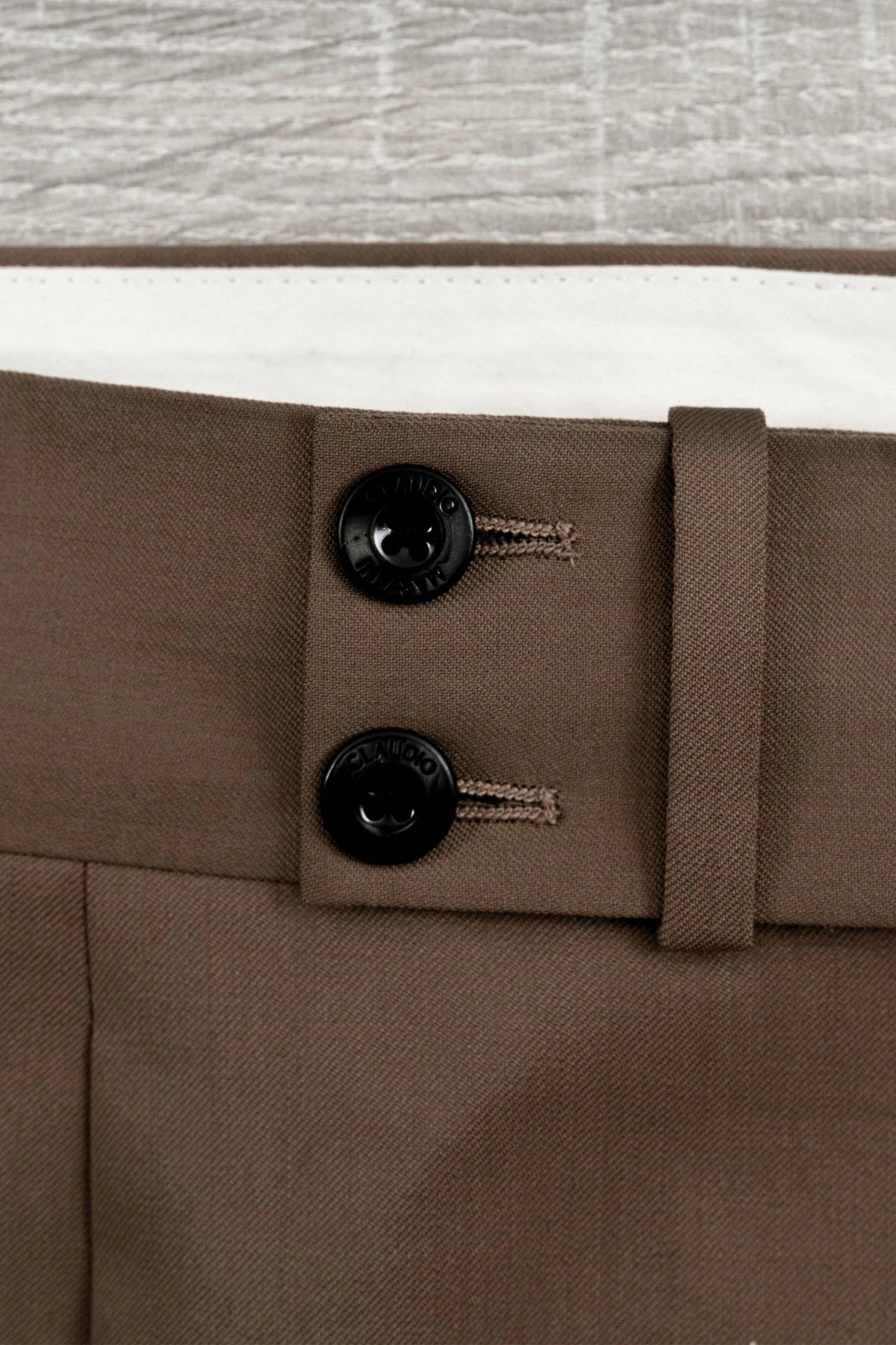 Four seasons brown 130's wool trousers