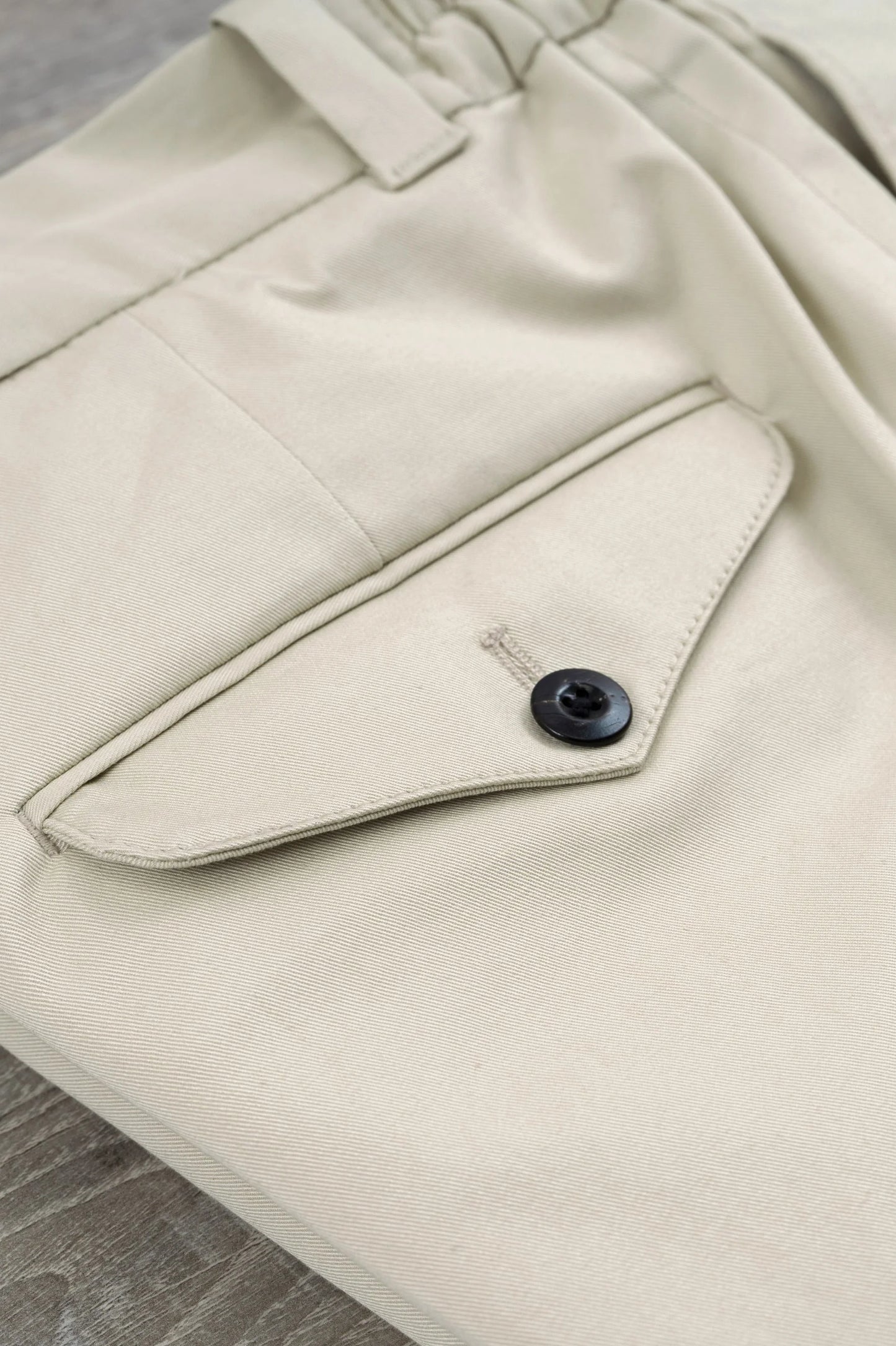 Spring summer beige cotton trousers