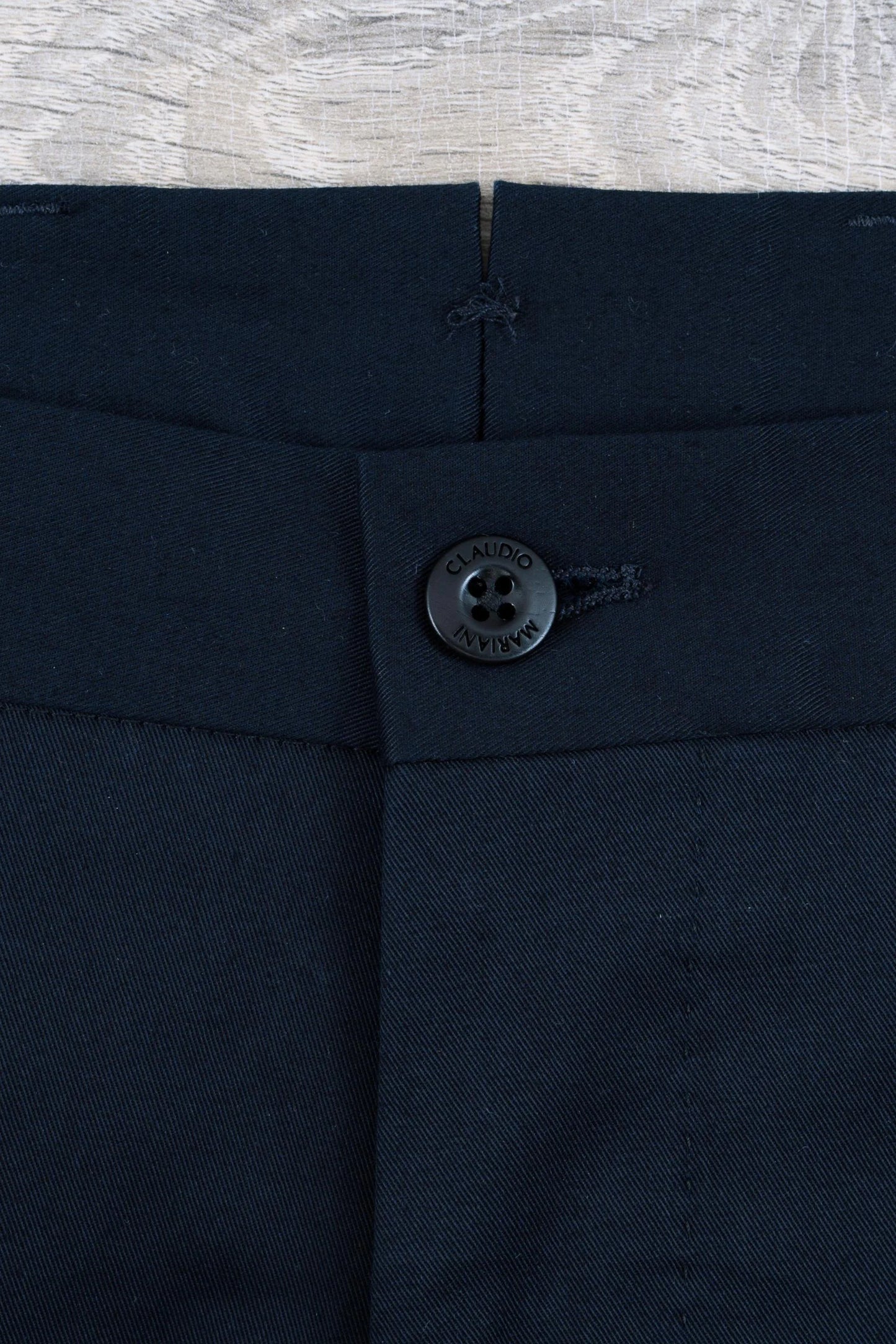 Spring summer blue cotton trousers