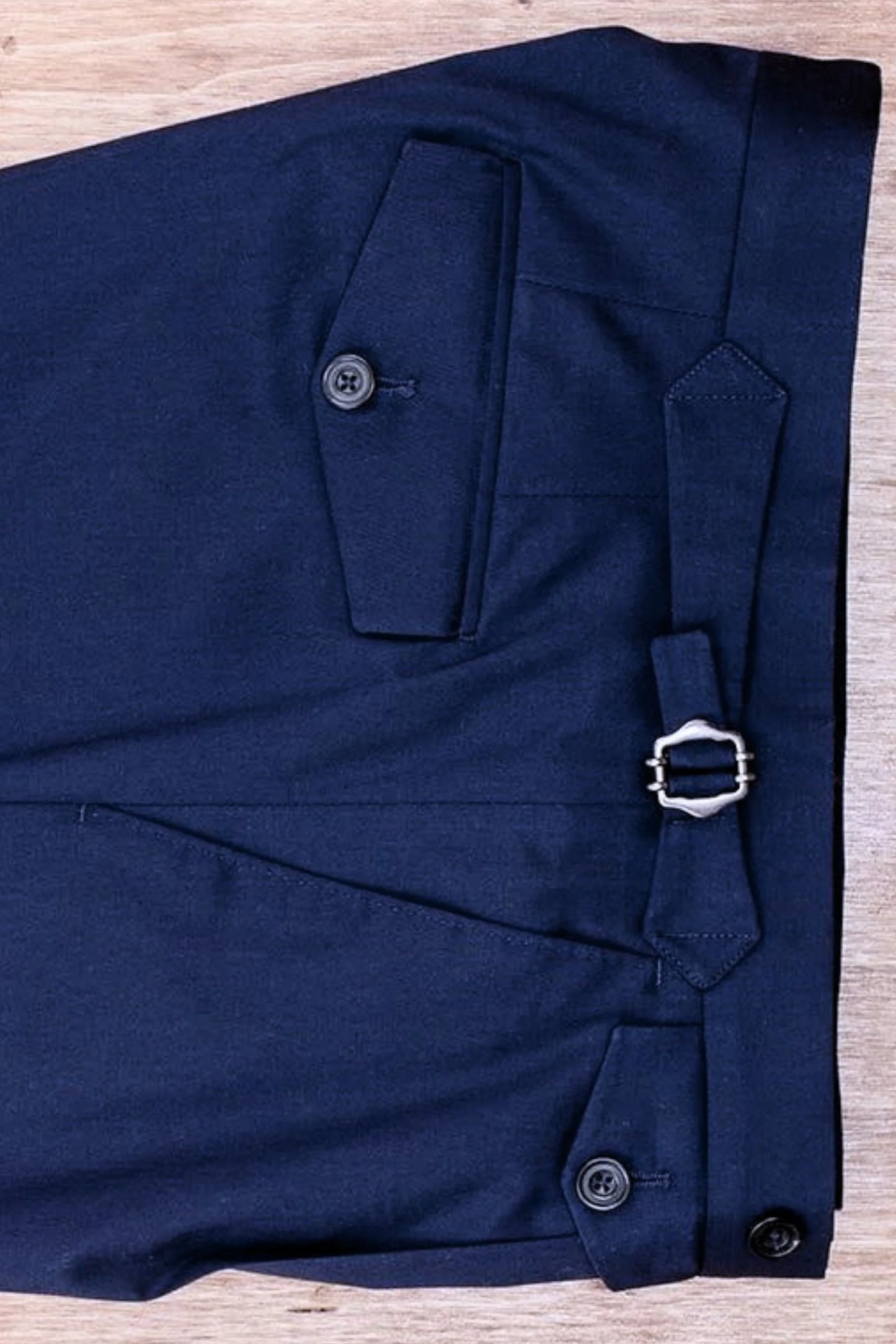 Four seasons navy blue cotton trousers