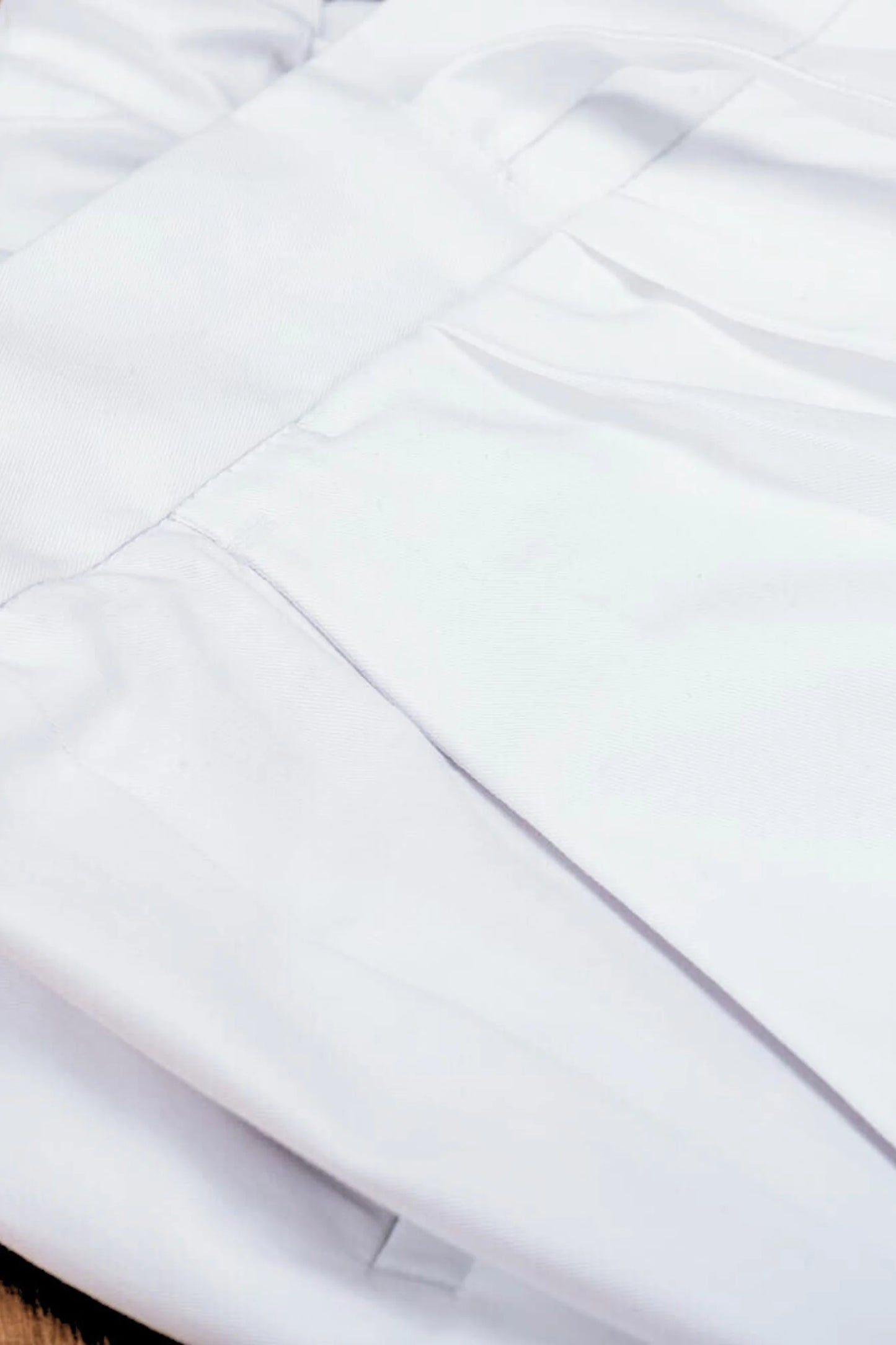 Spring summer white cotton trousers