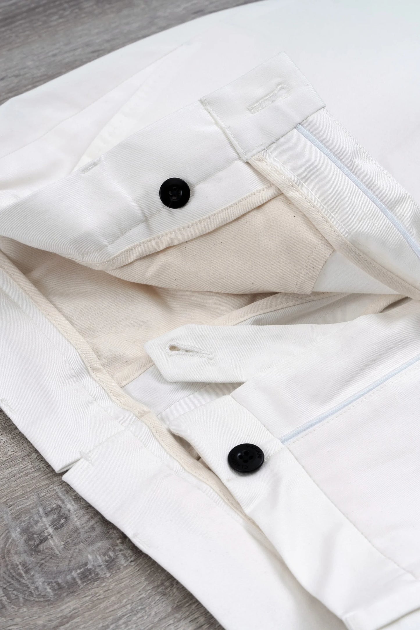 Spring summer white cotton trousers