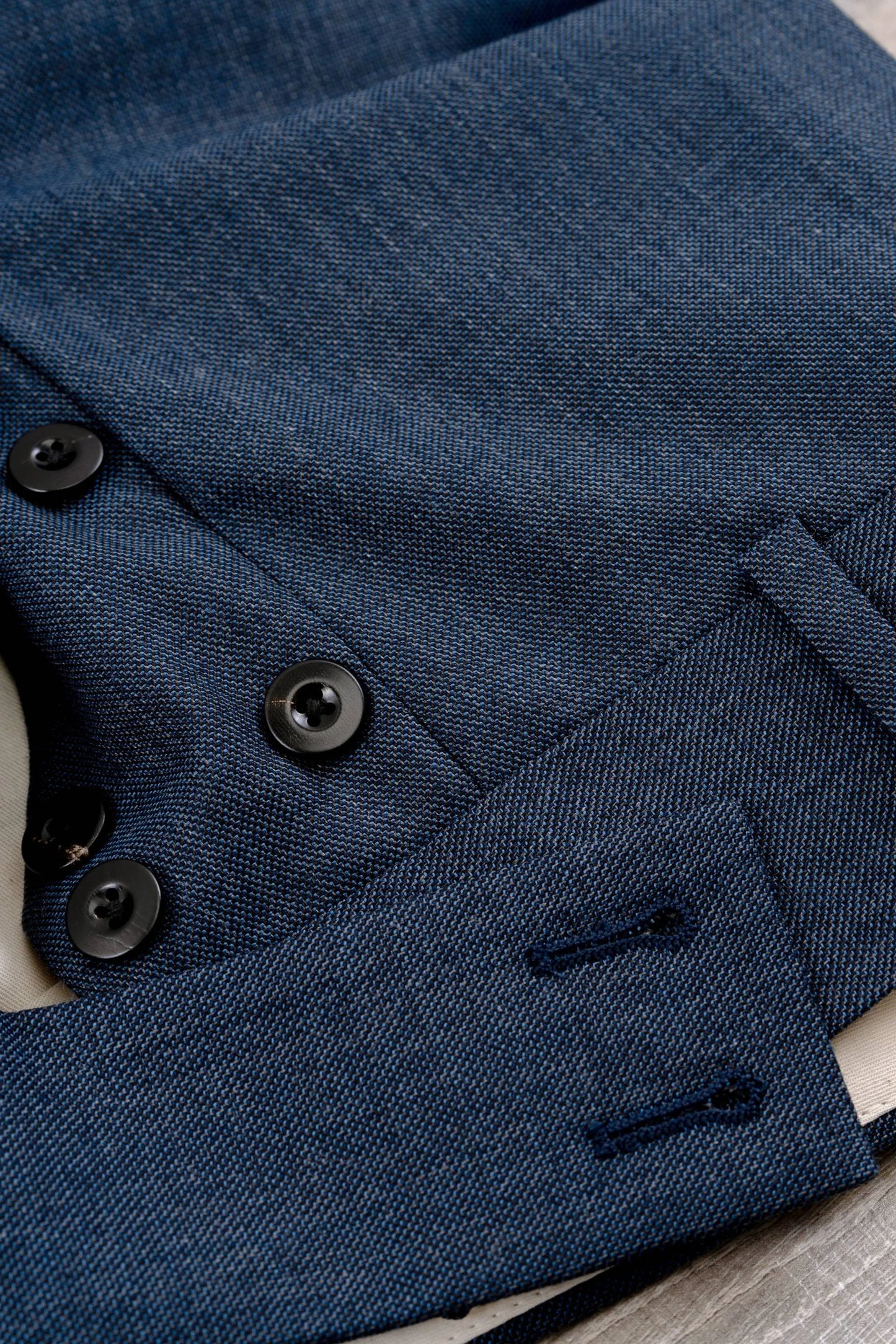 Pantalon en laine quatre saisons bleu