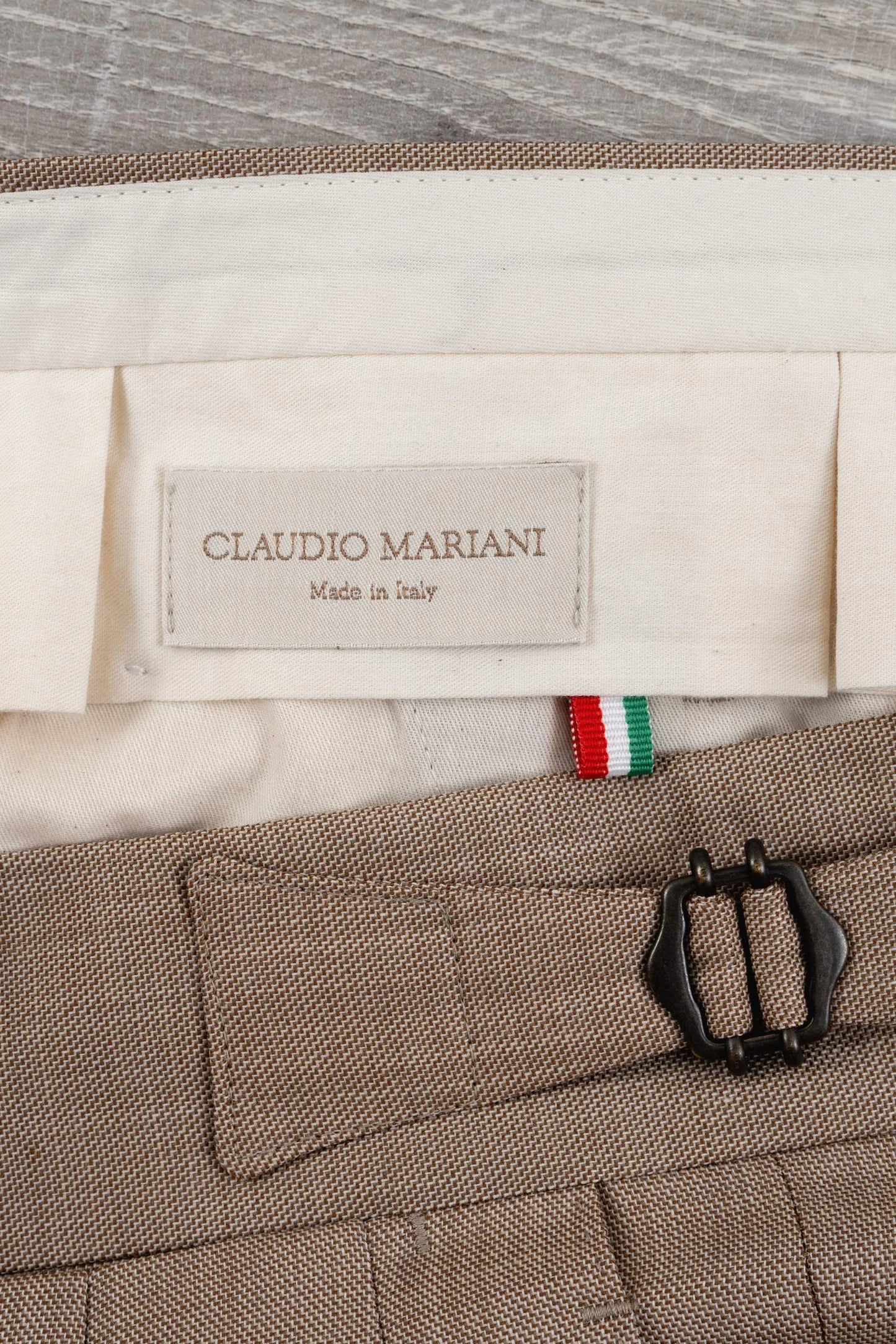 Pantalon en laine quatre saisons beige