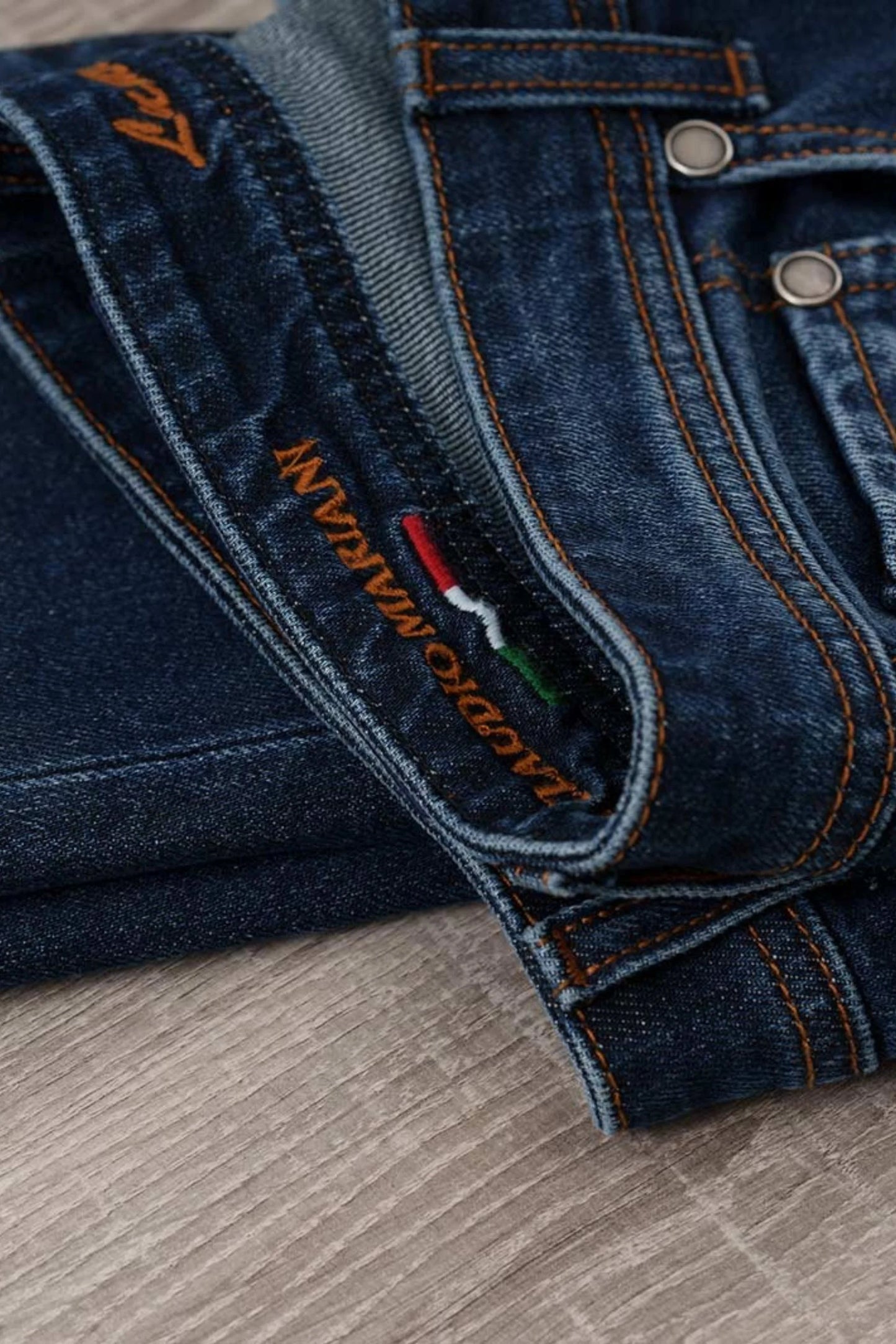 Four seasons blue denim cotton jeans