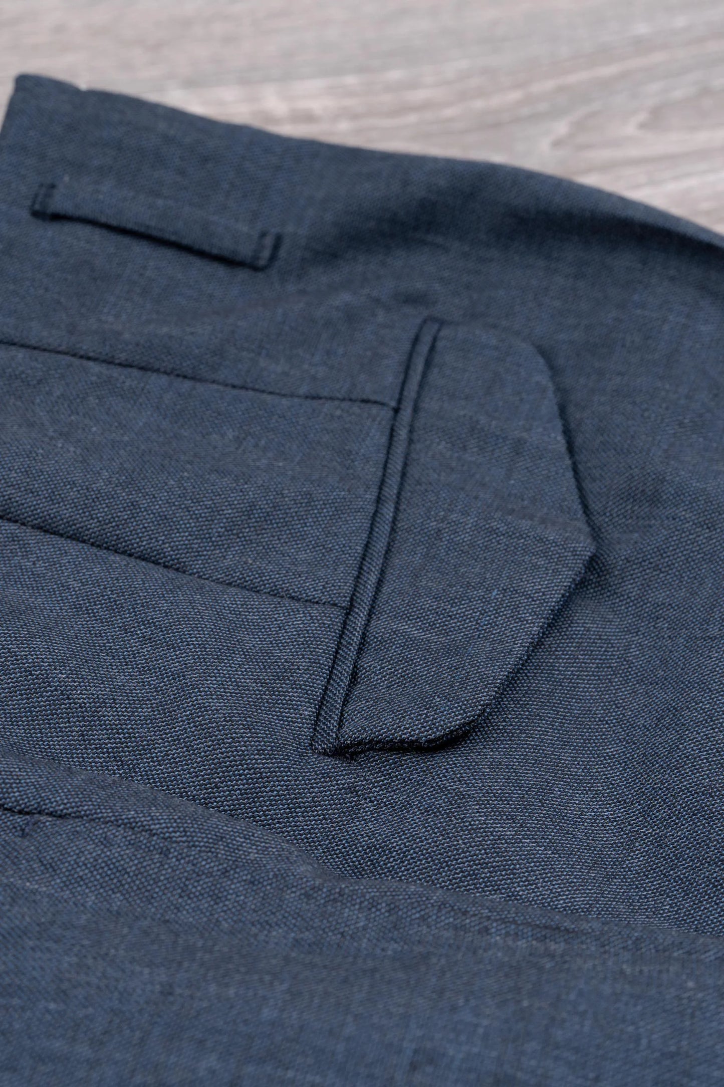 Pantalon en laine bleu quatre saisons