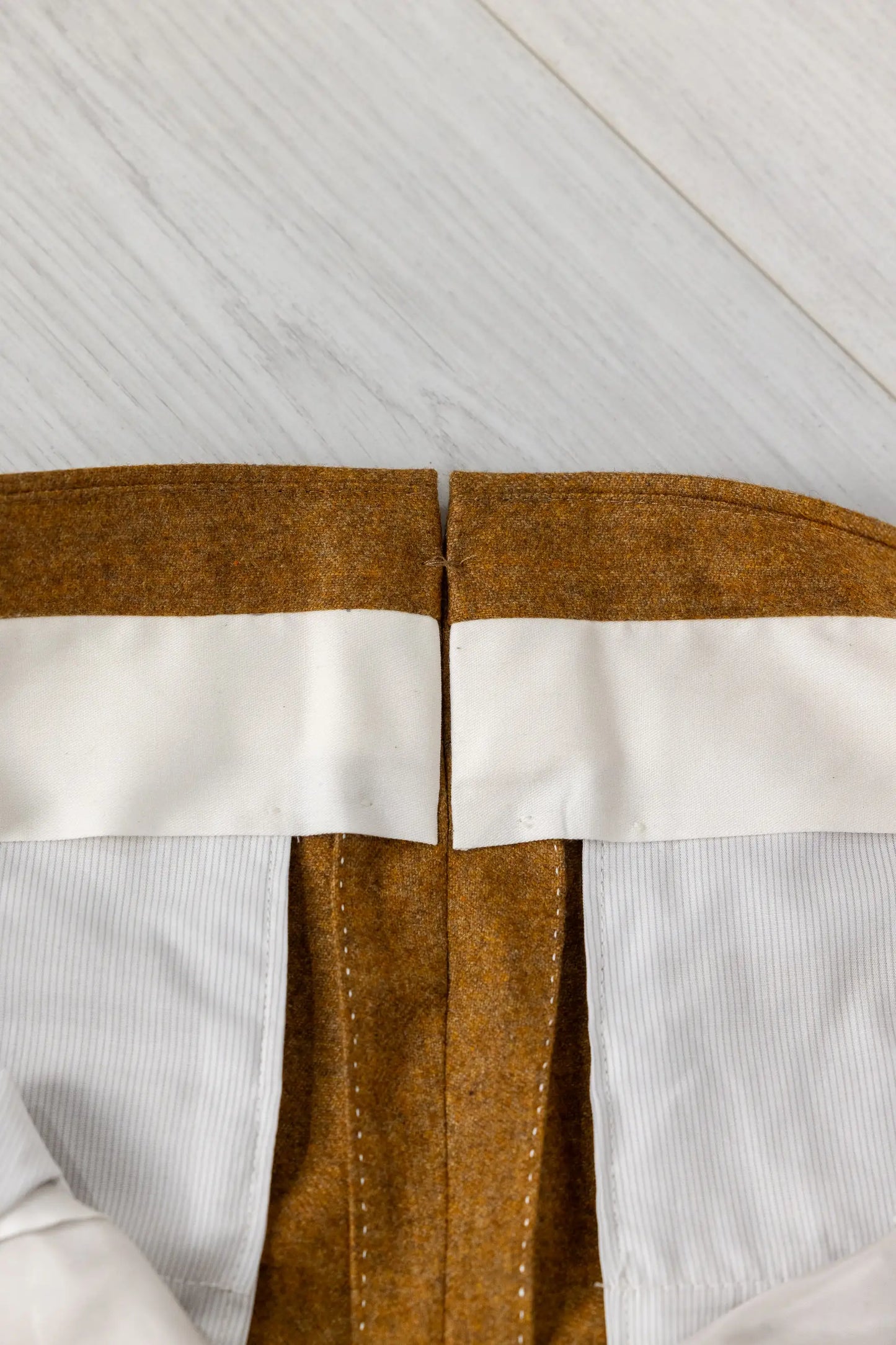 Pantaloni in flanella di lana 130’s marrone autunno inverno