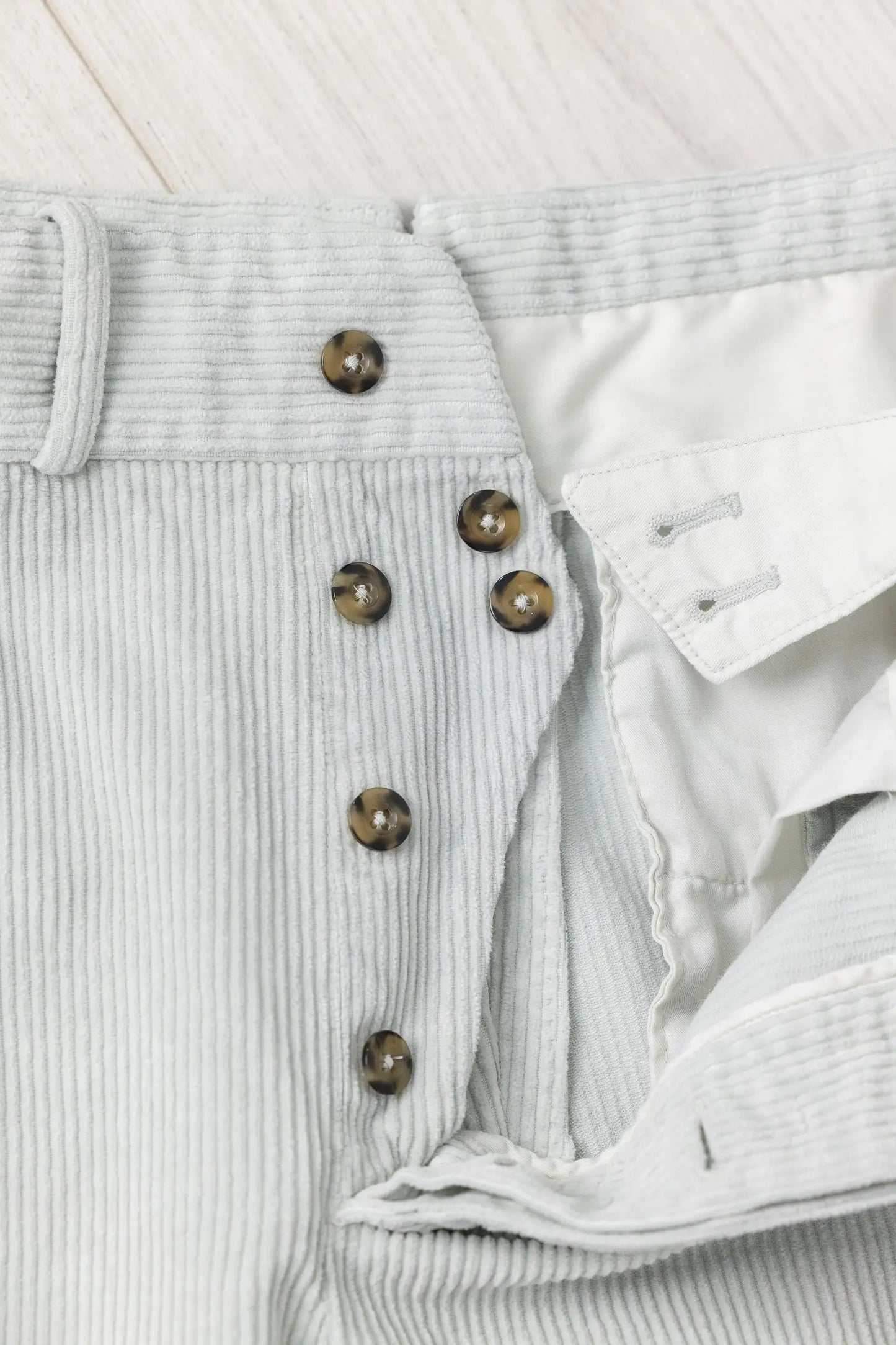 Autumn winter gray chino cotton velvet trousers