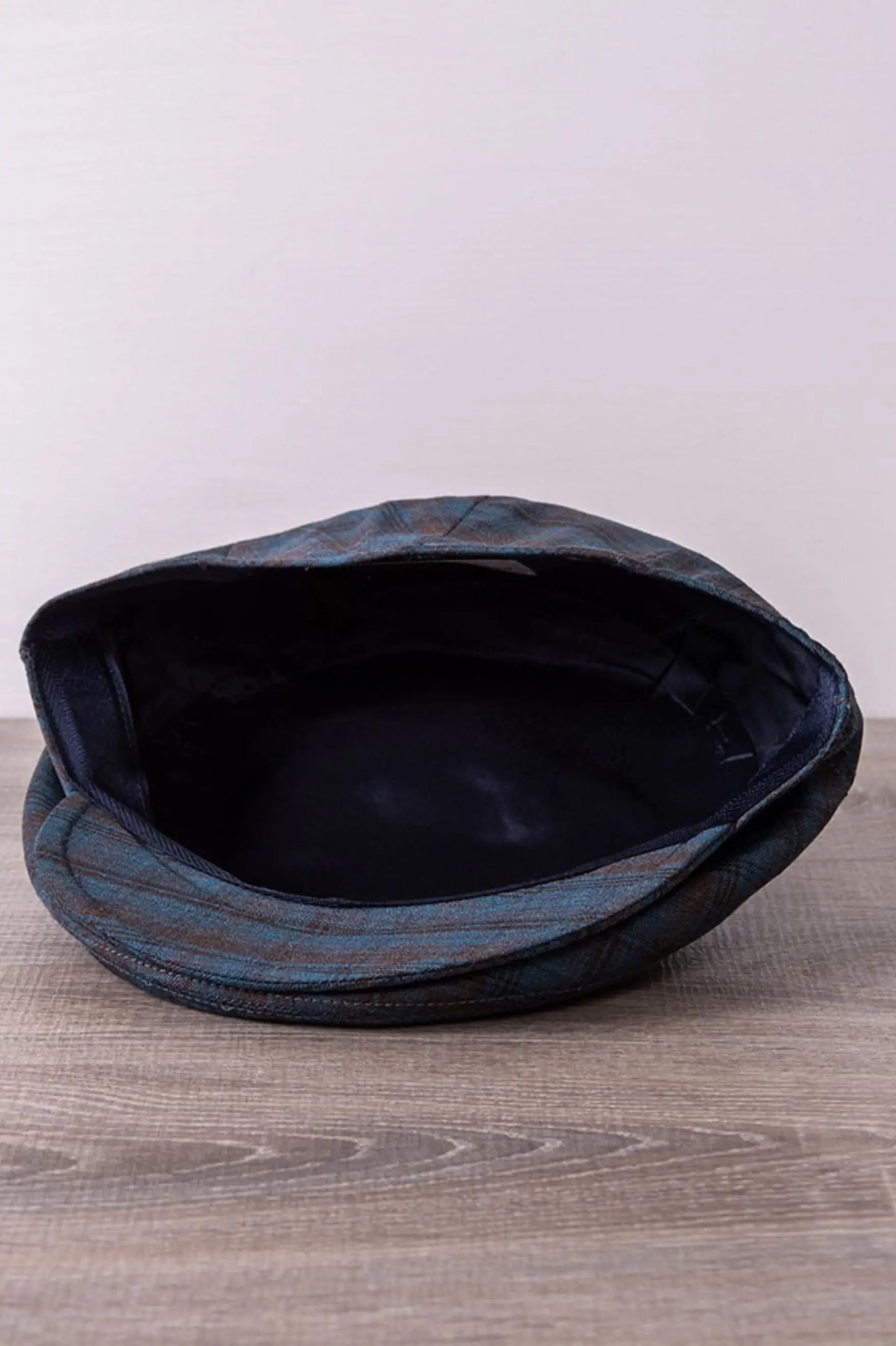 Brown blue Checkered Cap Four Seasons