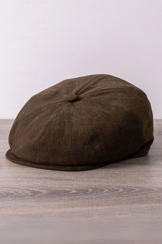Casquette 8 Pans Marron Automne Hiver