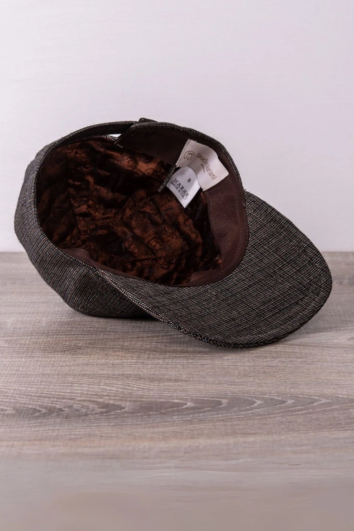 Casquette de baseball marron à Micro Fantaisie avec Visor Automne Hiver