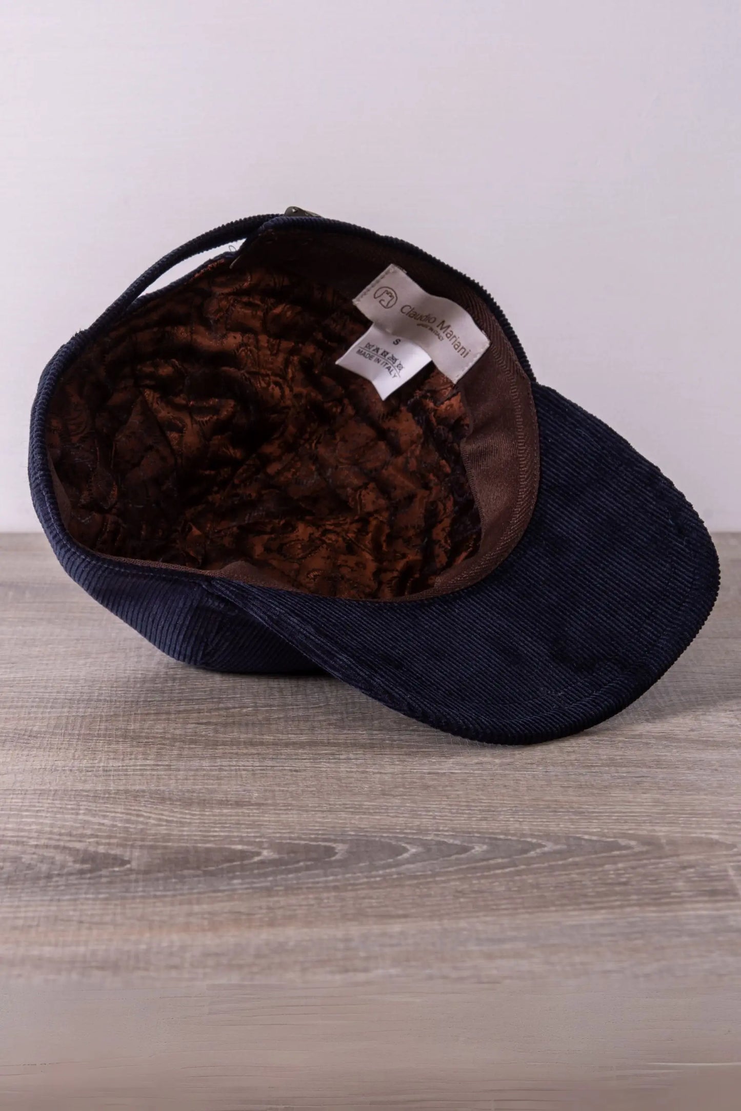 Casquette de Baseball en Velours Bleu Automne Hiver