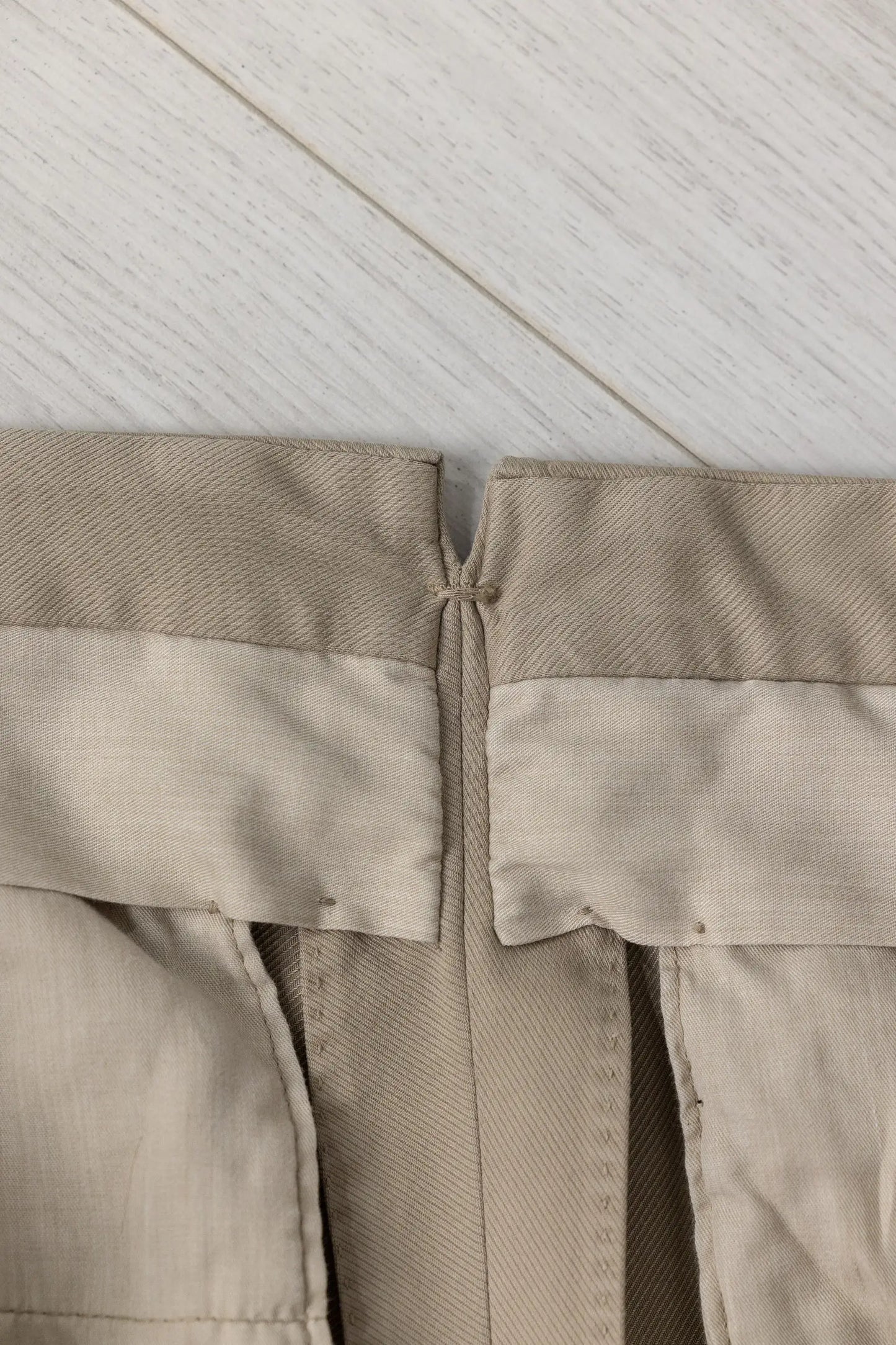 Pantaloni chino in cotone e modal beige autunno inverno