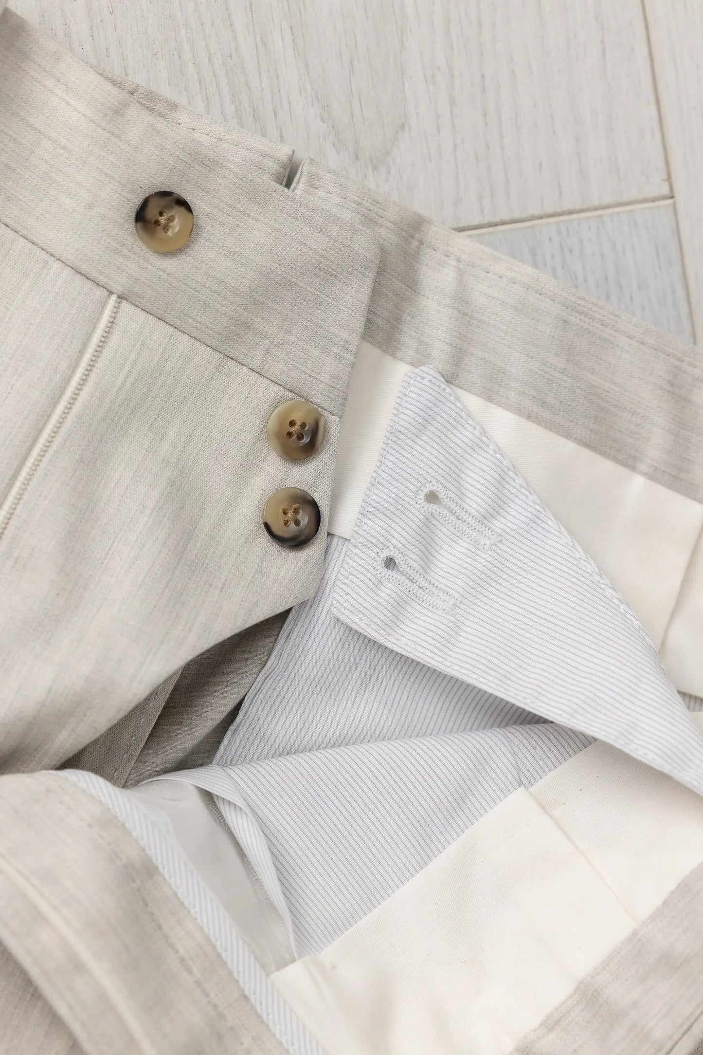 Four seasons ivory cotton trousers