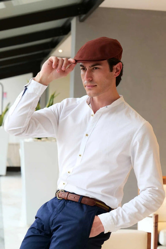 Casquette Rouge en Coton Quatre Saisons