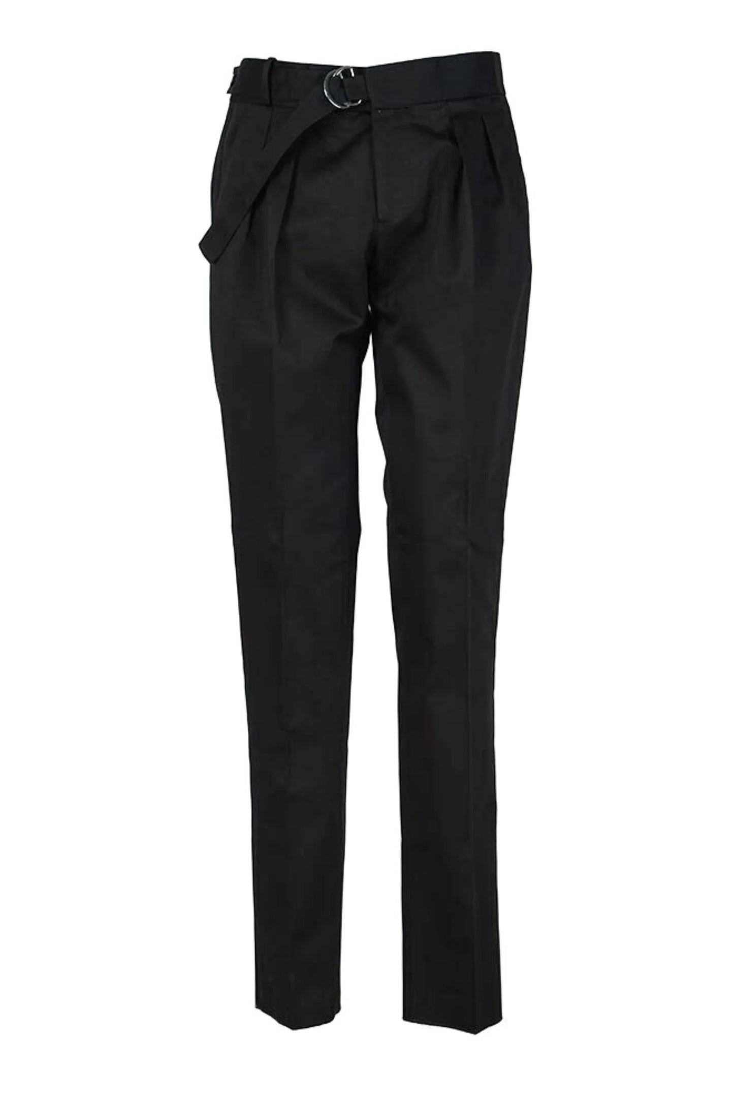 Four seasons black cotton trousers