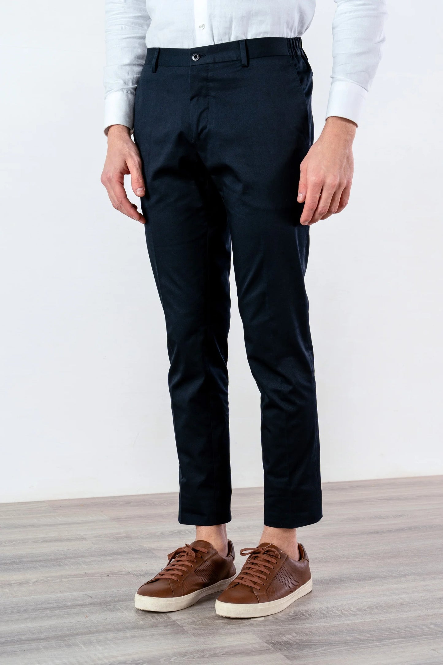 Pantaloni in cotone blu primavera estate