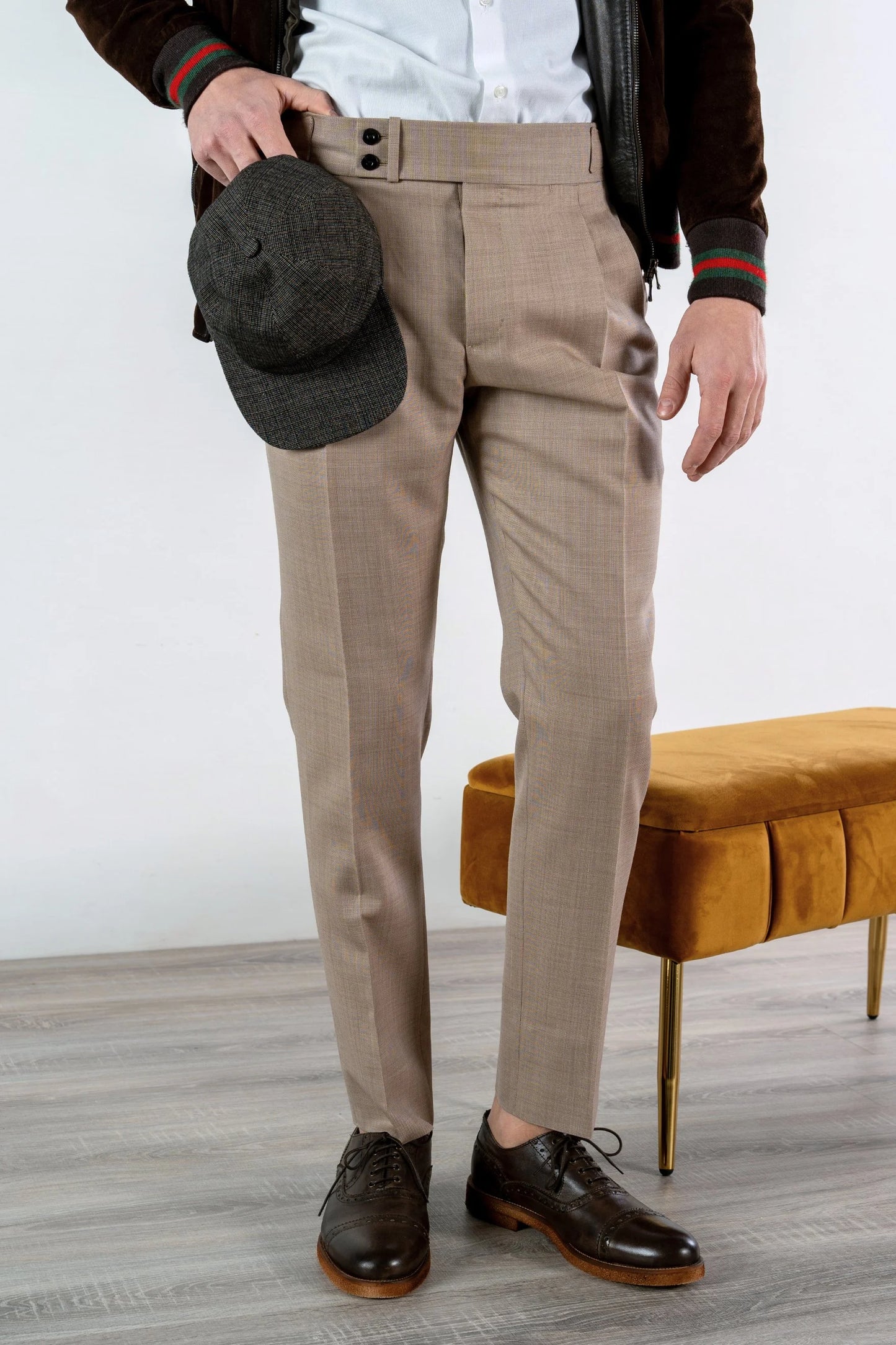 Four seasons beige wool trousers