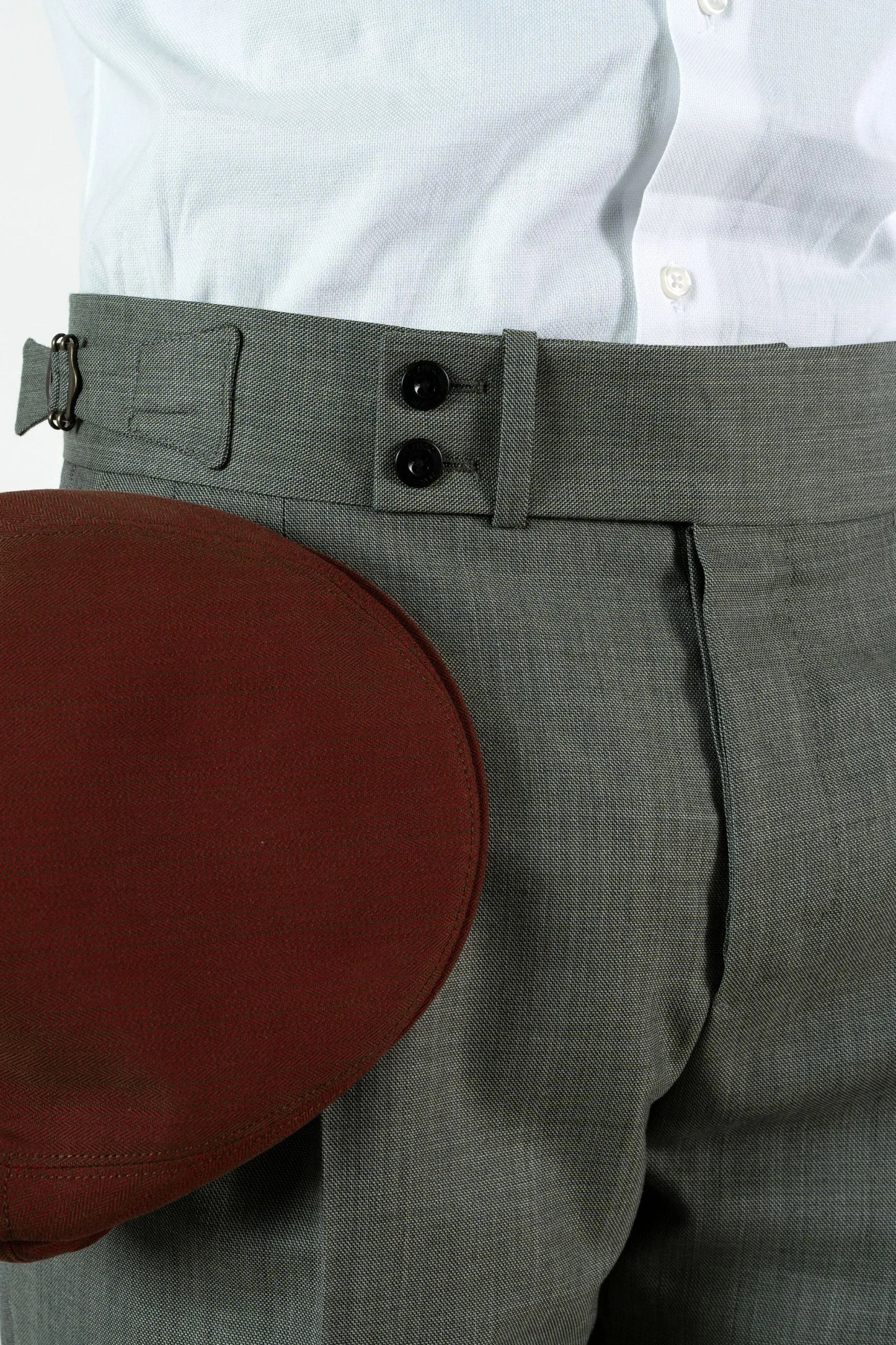 Four seasons green wool trousers