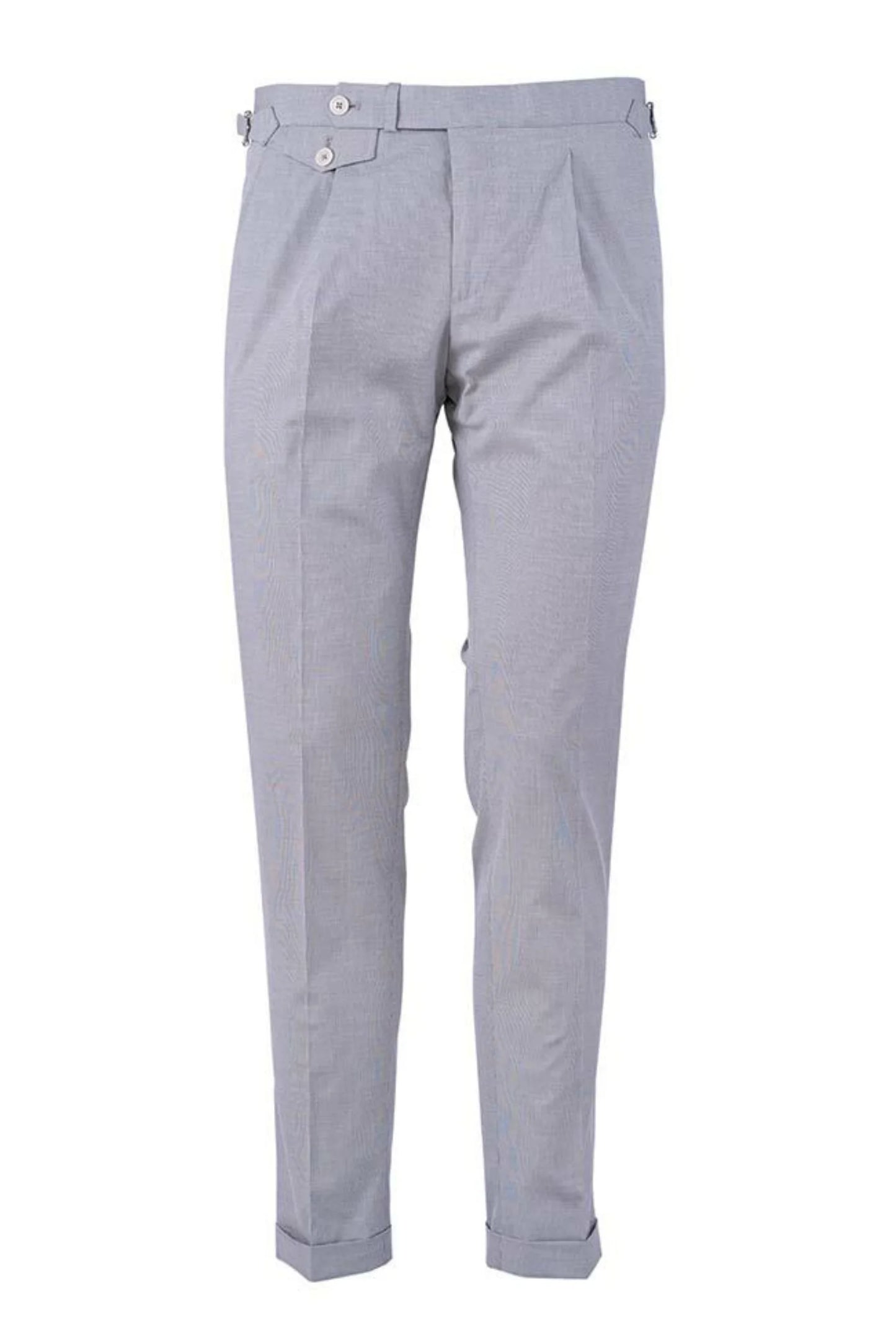 Spring summer light gray cotton trousers