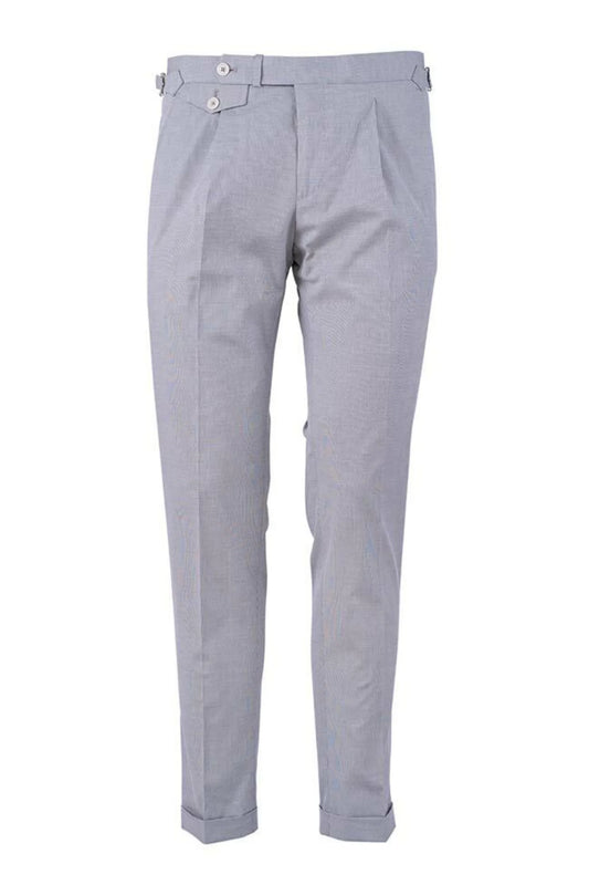 Spring summer light gray cotton trousers