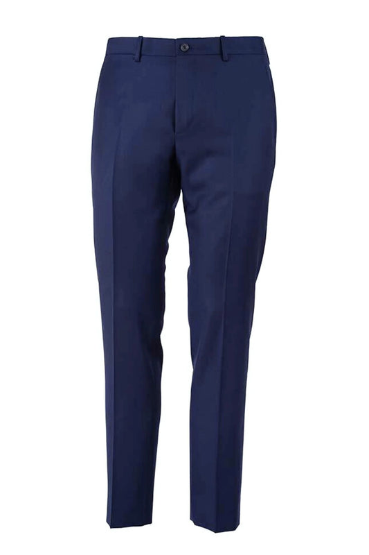 Pantaloni in lana blu quattro stagioni