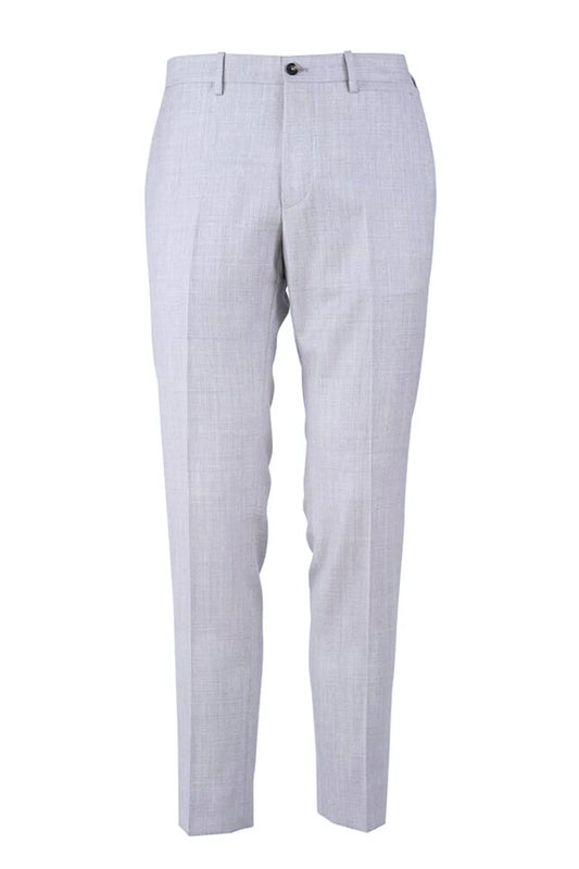 Pantaloni in lana grigio chiaro quattro stagioni