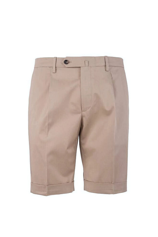 Spring summer beige cotton short trousers