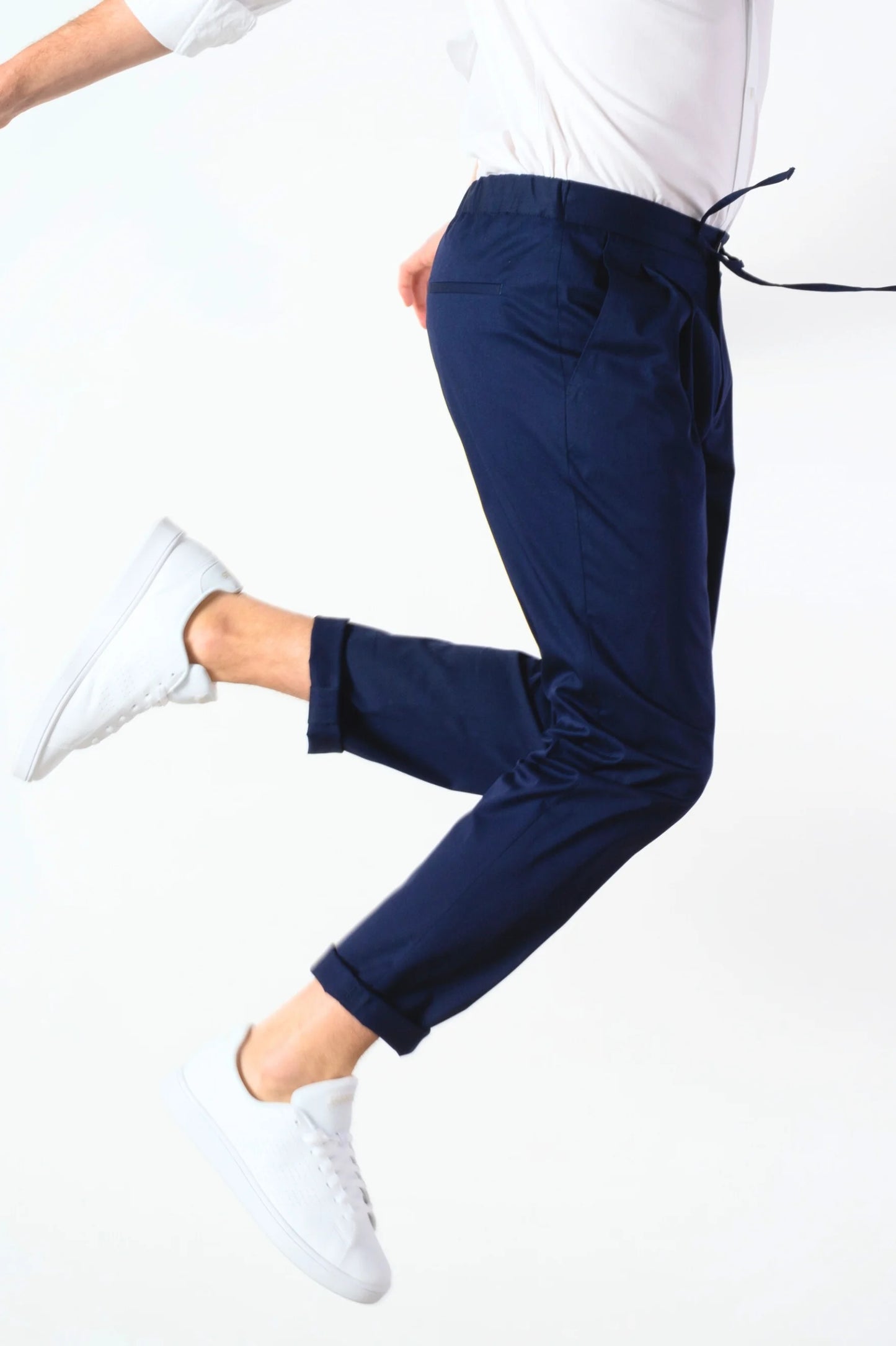 Pantalon en coton bleu printemps été