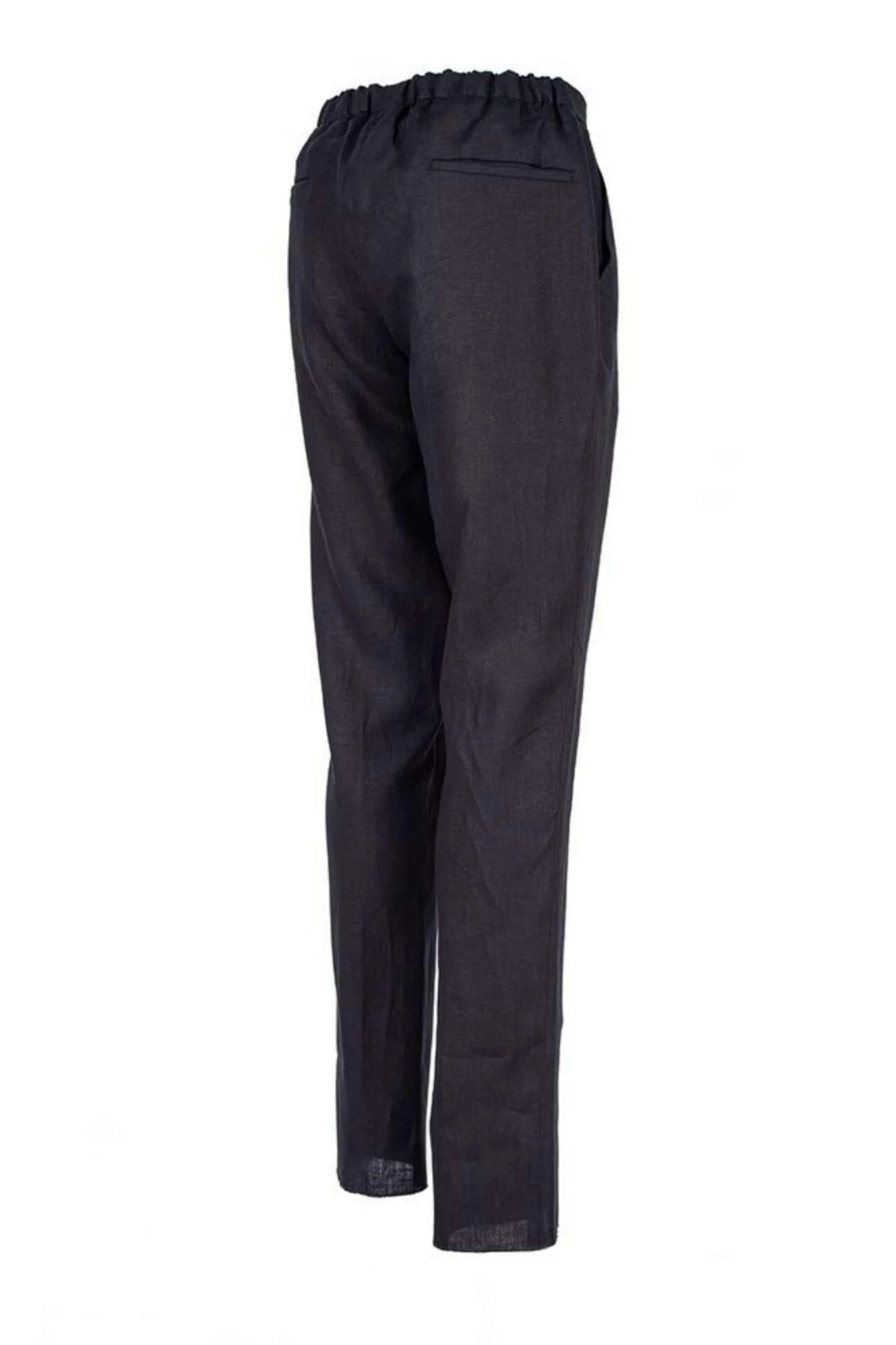 Spring summer black linen trousers