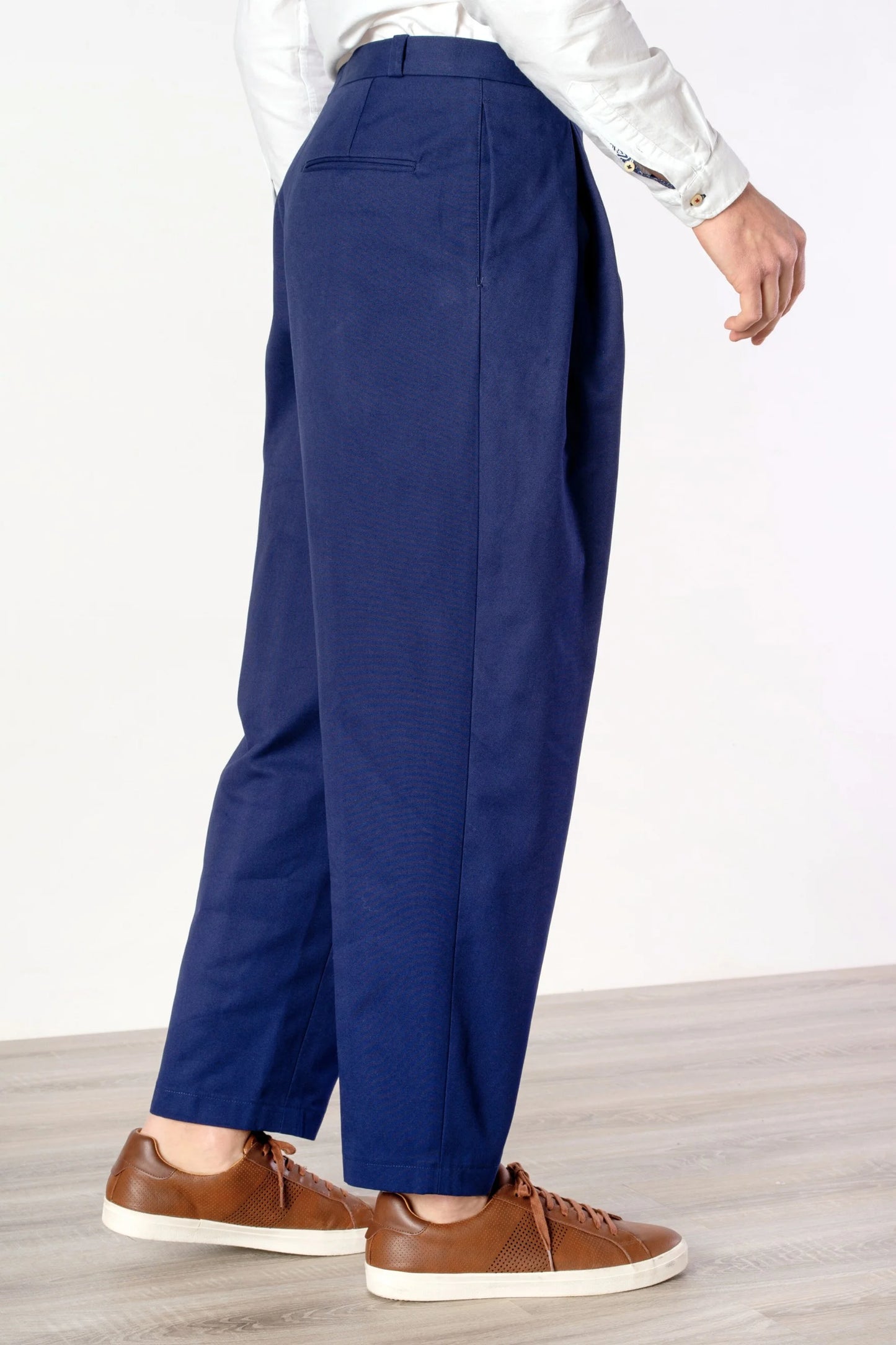 Four seasons blue cotton trousers