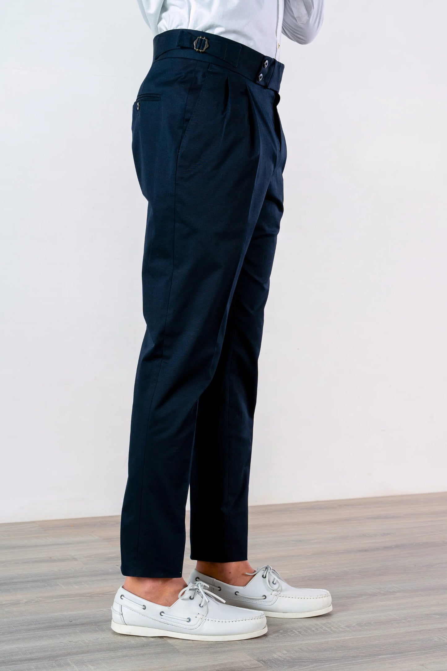 Spring Summer blue cotton trousers