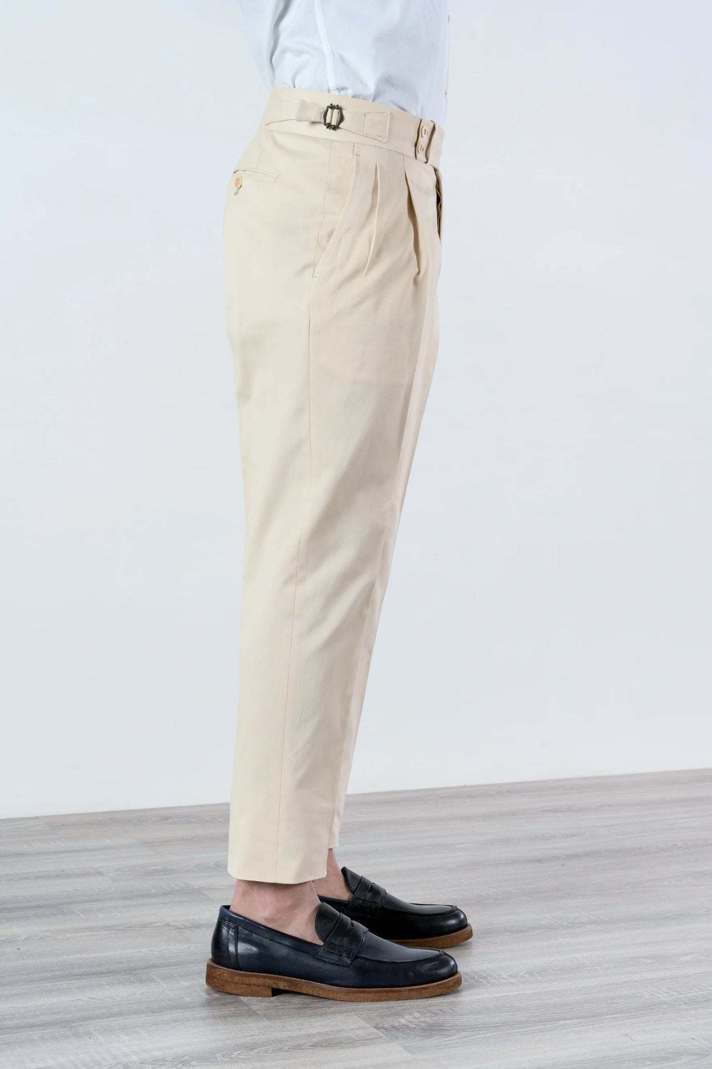 Four seasons ivory cotton trousers