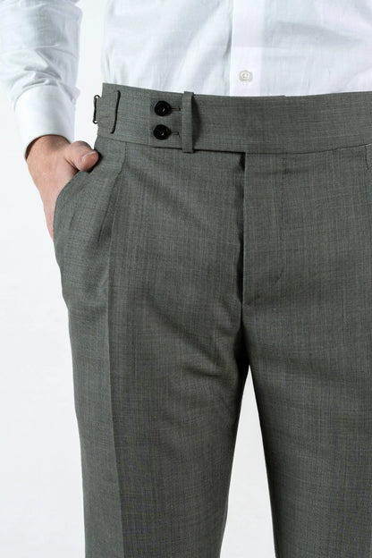 Four seasons green wool trousers