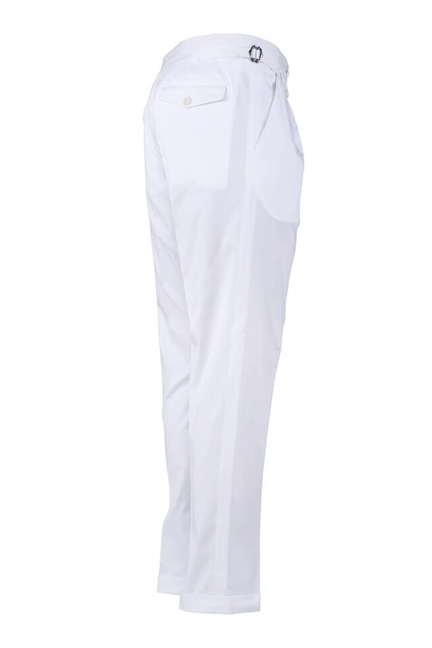 Spring summer white cotton trousers