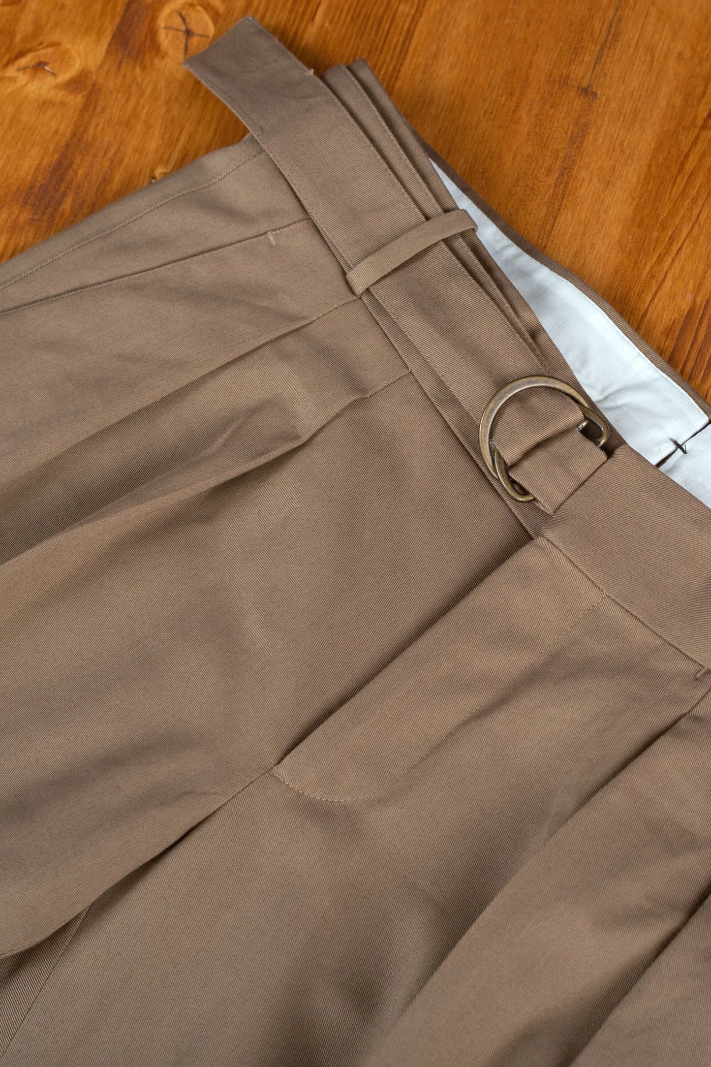 Four seasons dark beige cotton trousers