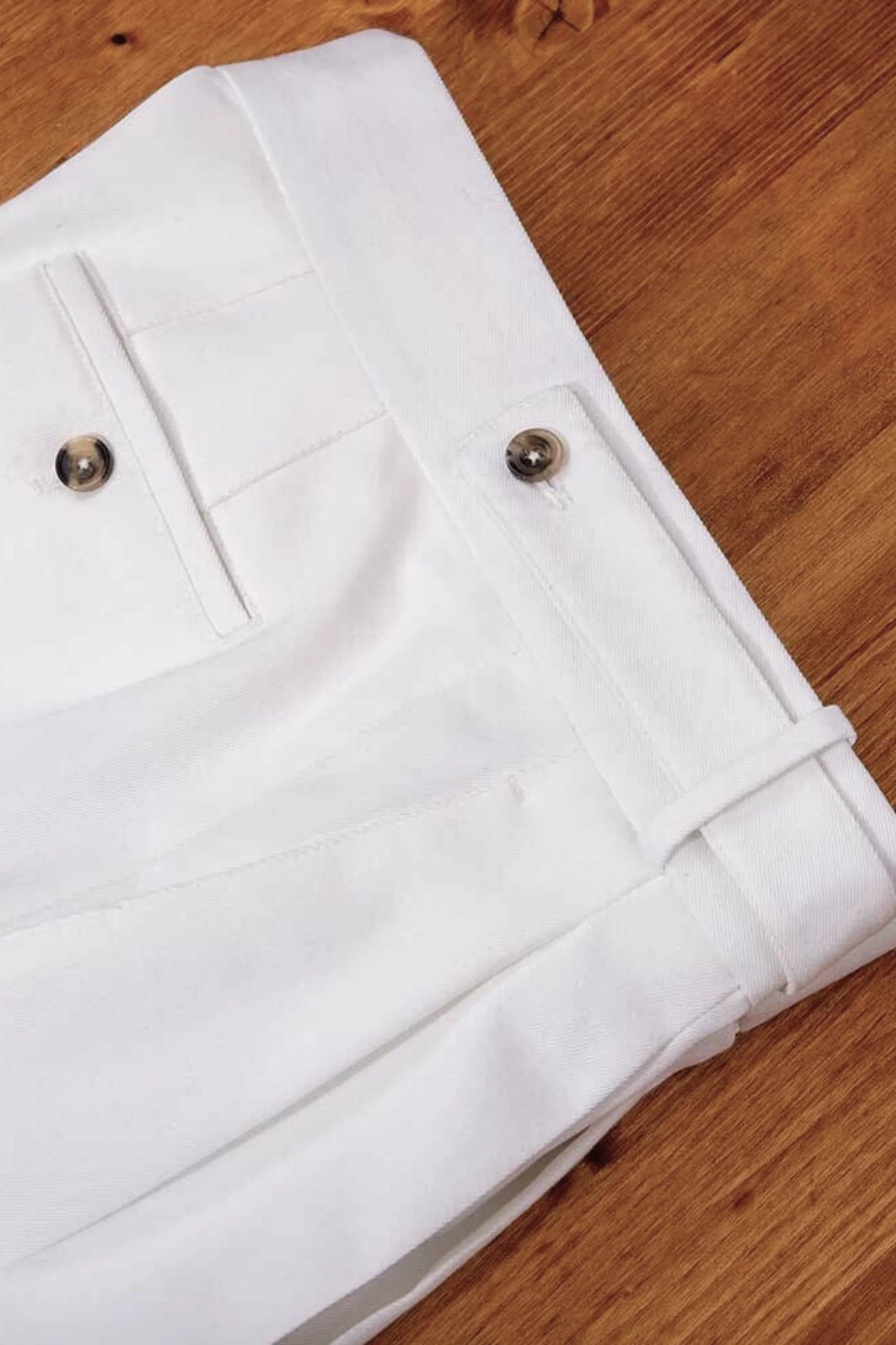 Four seasons white cotton trousers