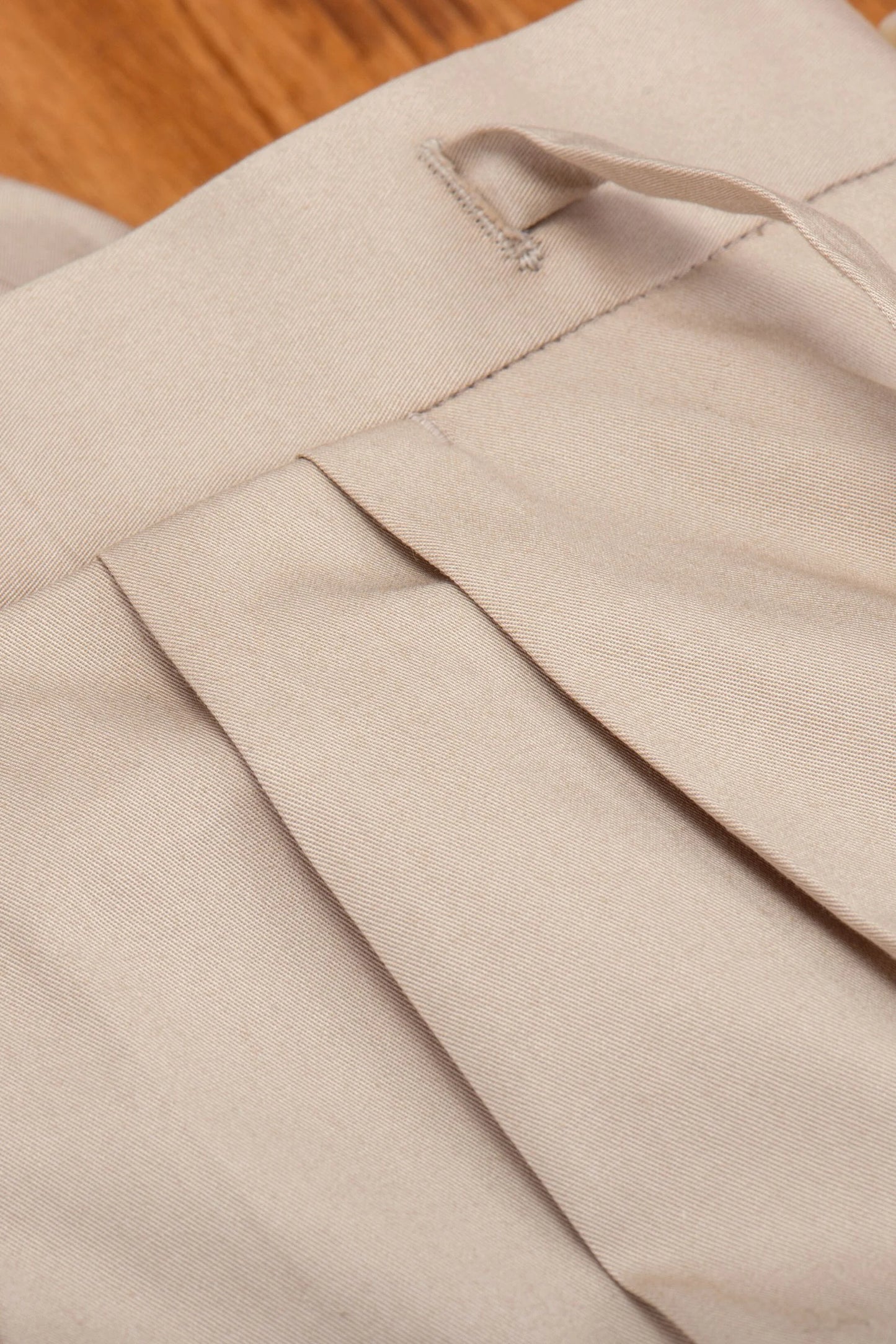 Pantalon en coton beige printemps été