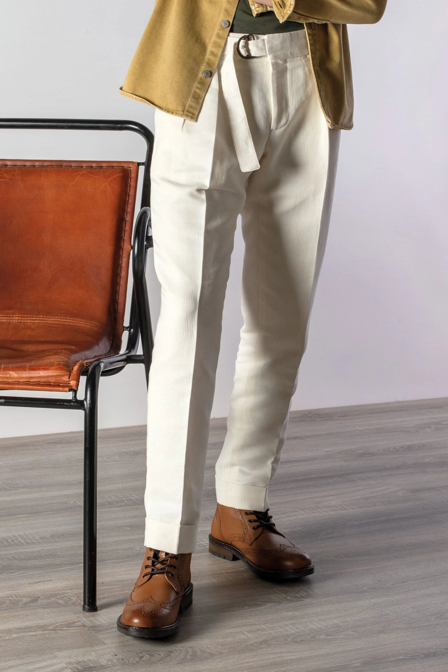 Four seasons ivory hemp trousers