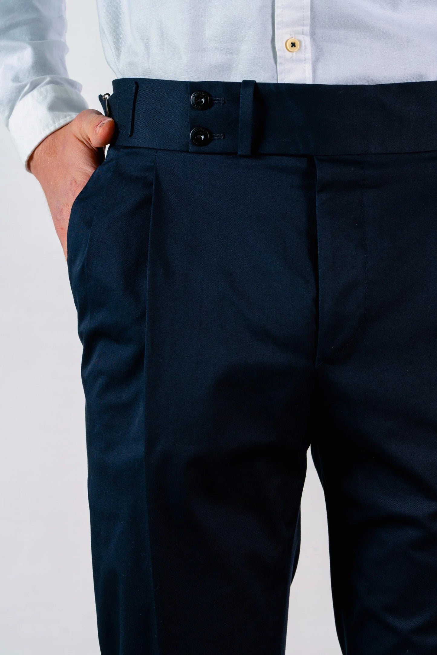 Spring Summer blue cotton trousers