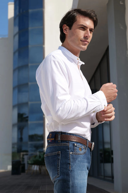 Four seasons blue denim cotton jeans