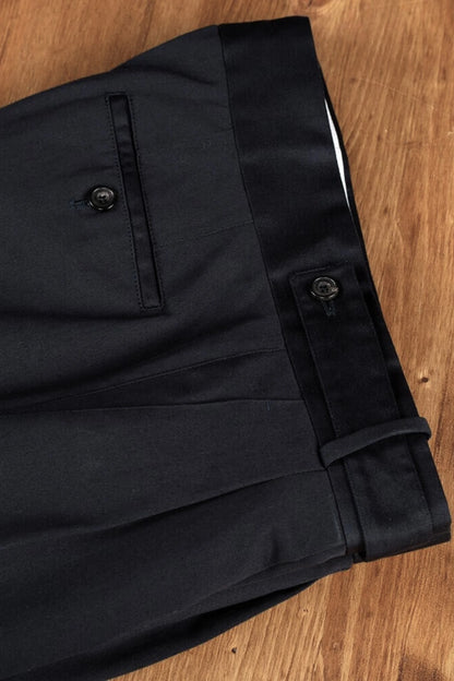 Four seasons black cotton trousers