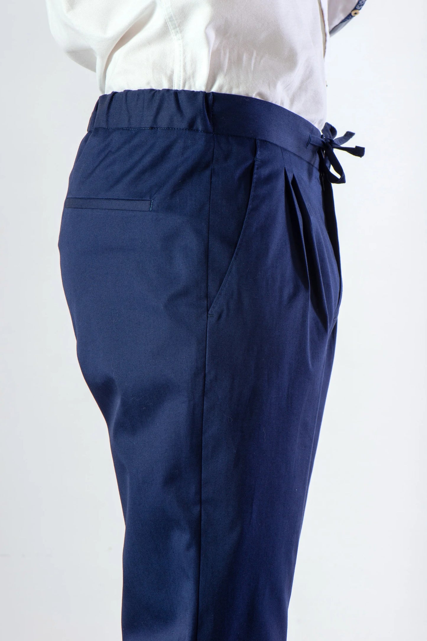 Pantalon en coton bleu printemps été