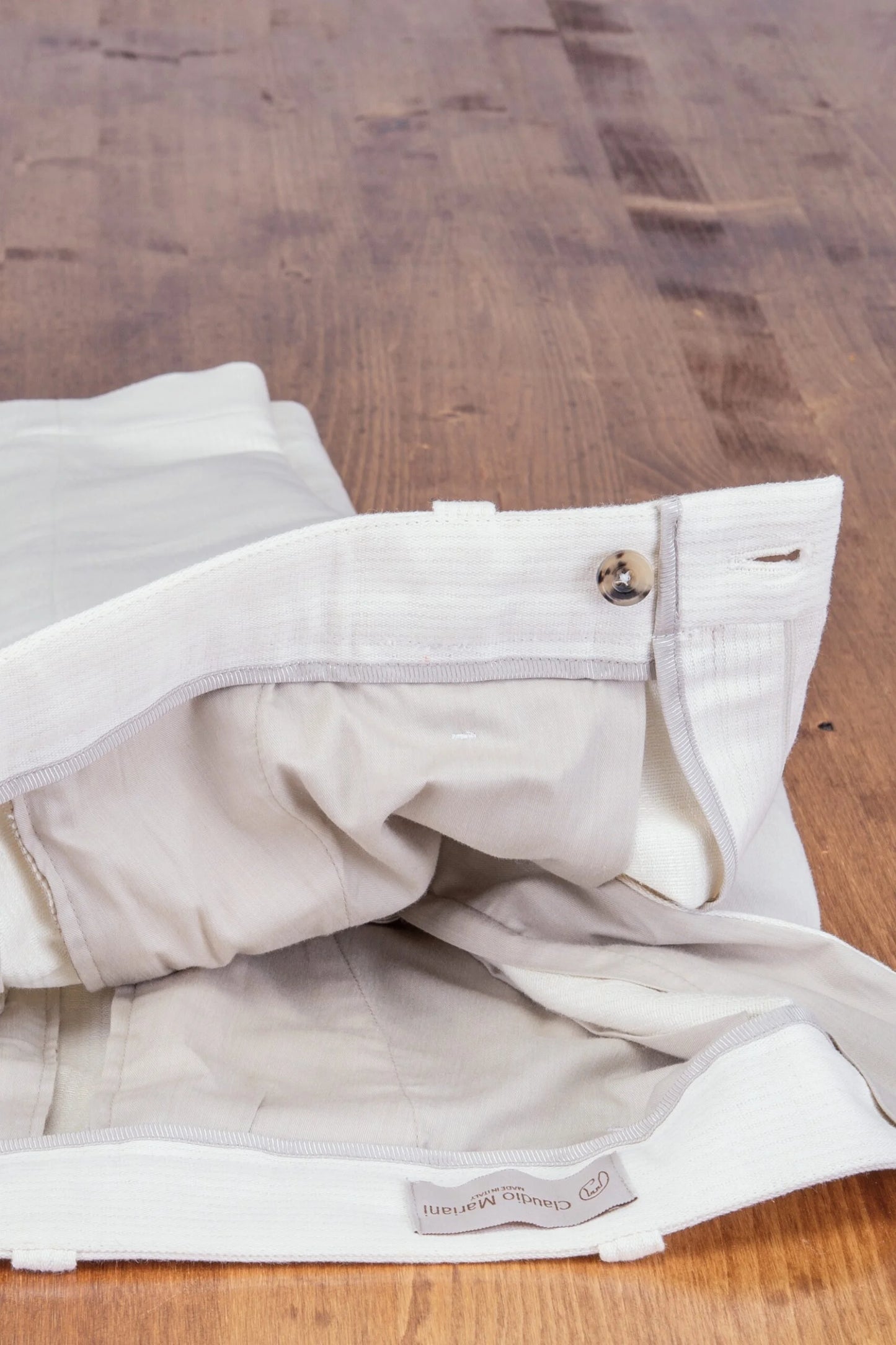 Pantalon quatre saisons en chanvre ivoire