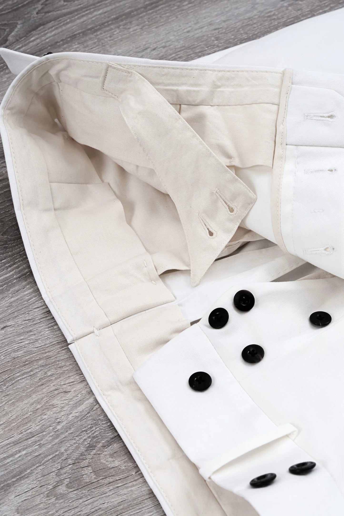 Spring Summer white cotton trousers