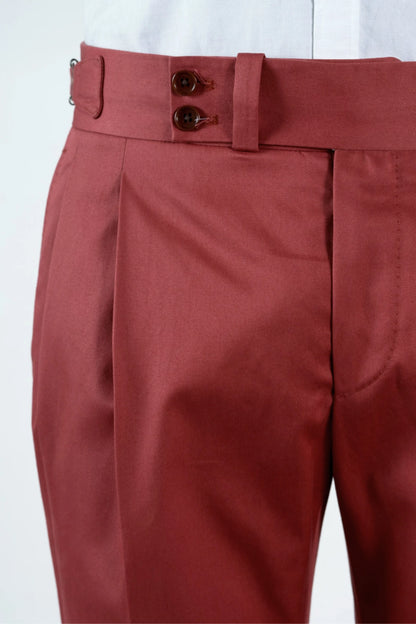 Pantalon en coton rouge quatre saisons