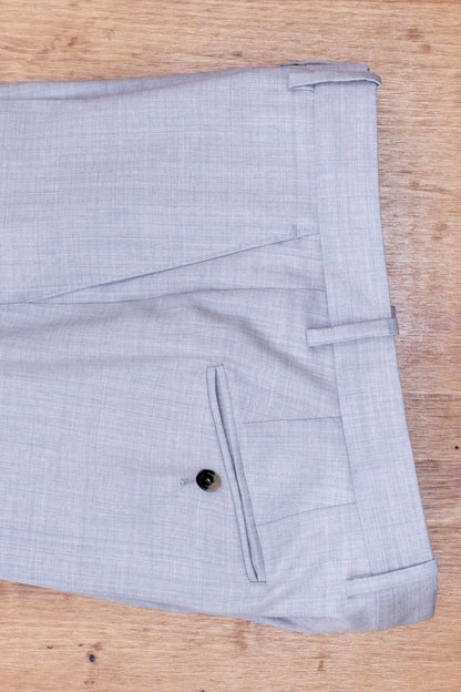 Pantalon en laine gris clair quatre saisons
