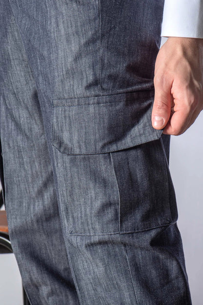 Pantaloni in denim blu quattro stagioni